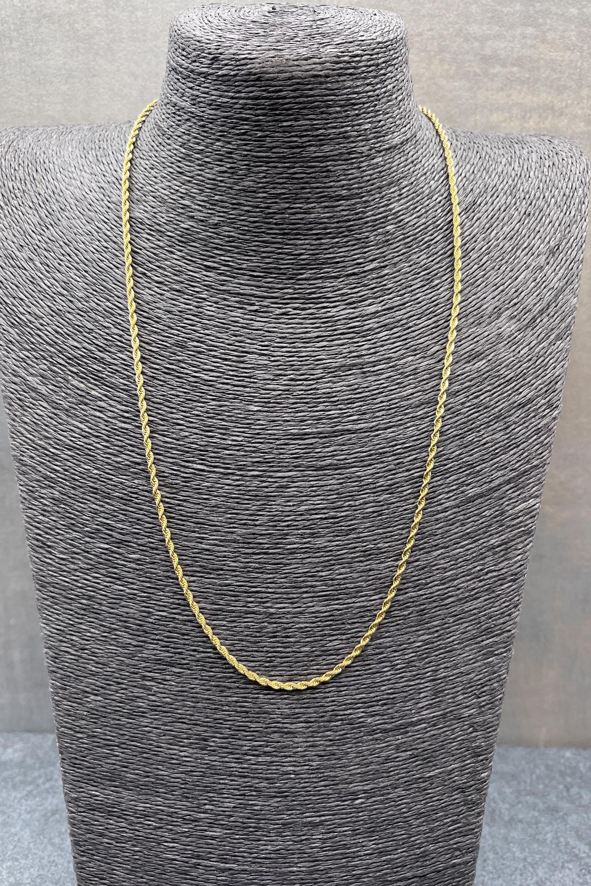 FRNCH 316L Çelik İtalyan Model Altın Renkli Erkek Kolye FRJ30549-649-G