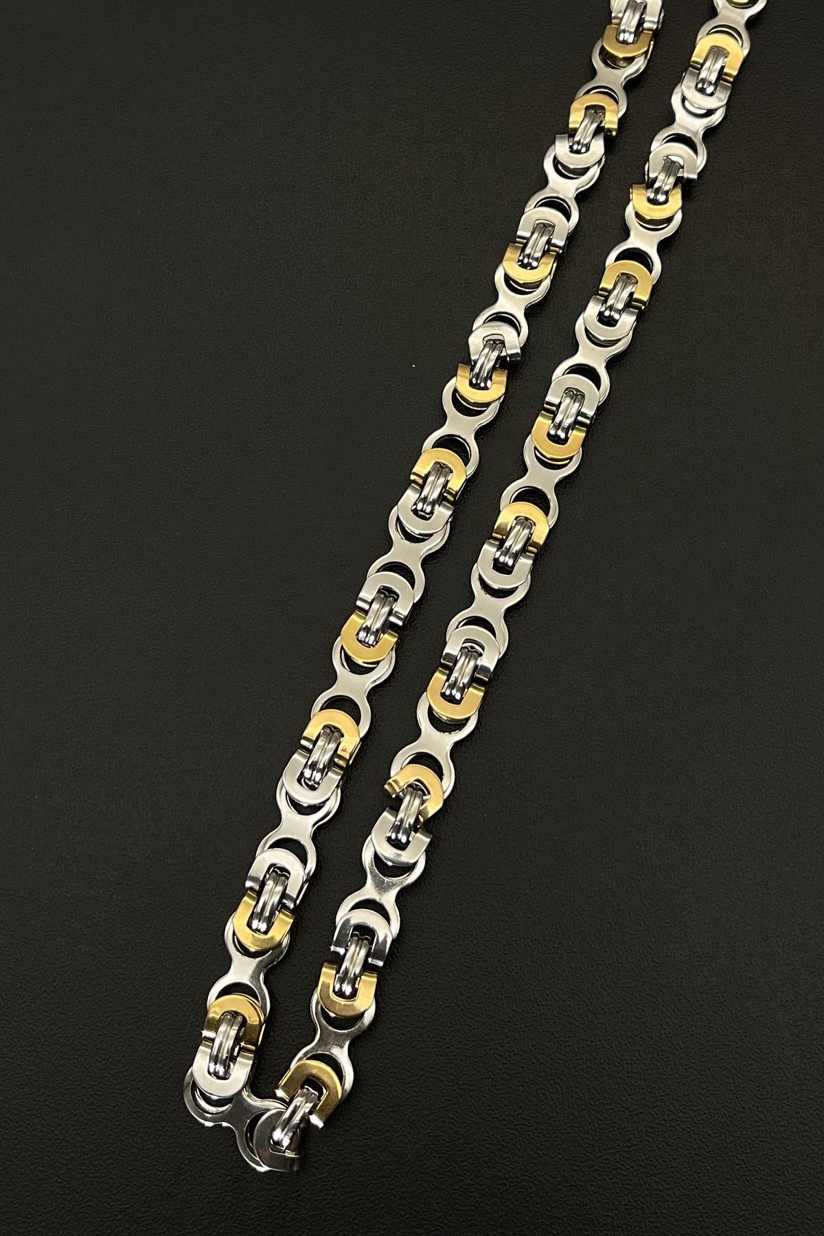 FRNCH 316L Çelik İtalyan Model Altın Renkli Erkek Kolye FRJ30565-665-AG