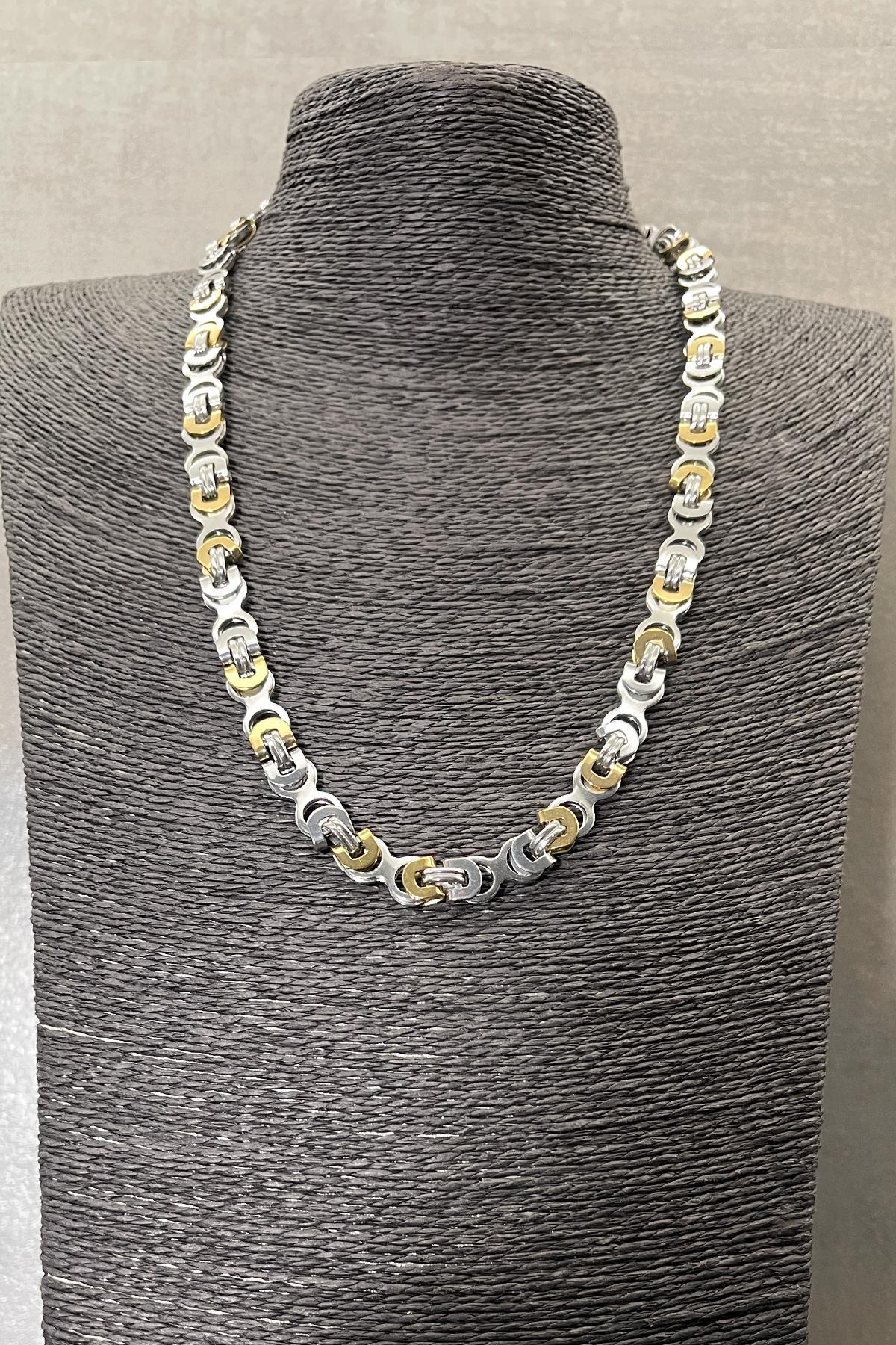 FRNCH 316L Çelik İtalyan Model Altın Renkli Erkek Kolye FRJ30565-665-AG