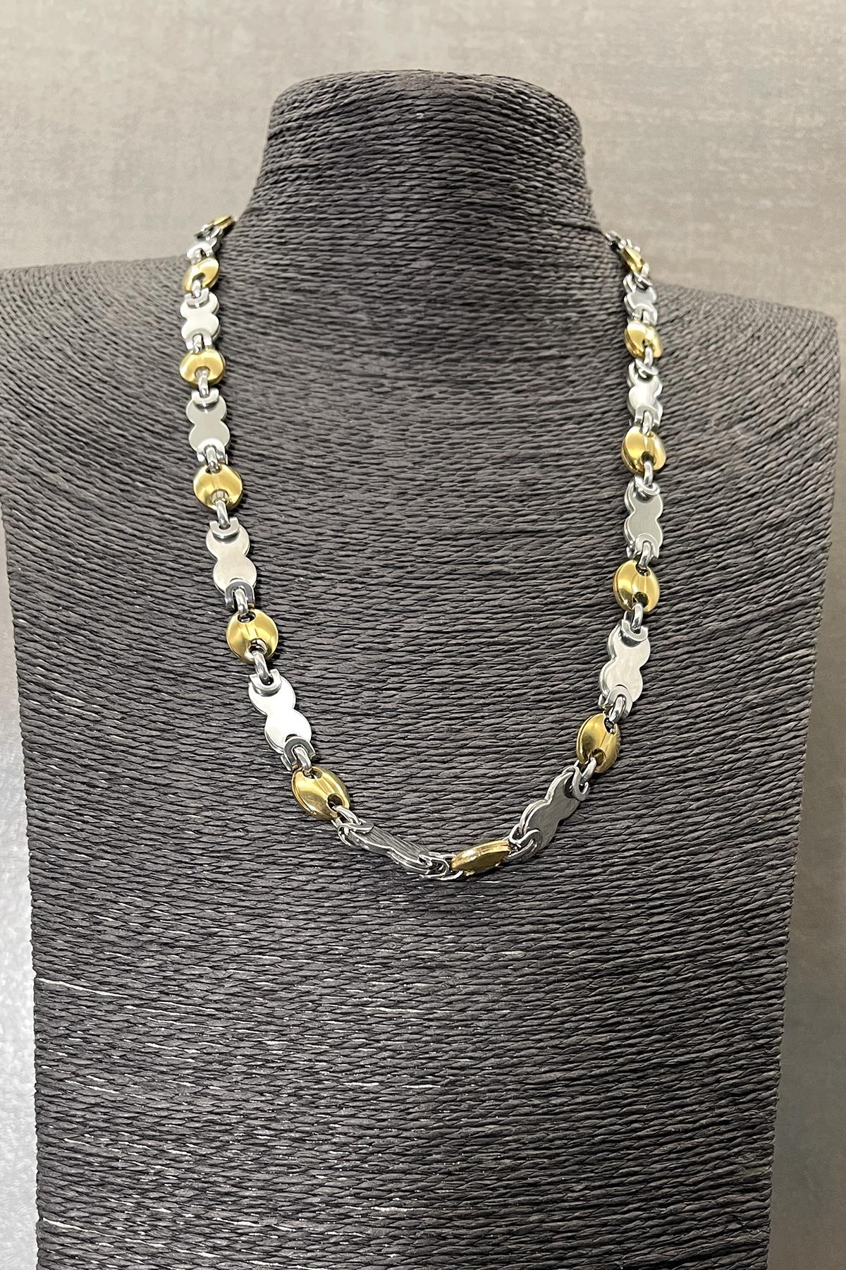 FRNCH 316L Çelik İtalyan Model Altın Renkli Erkek Kolye FRJ30577-677-AG