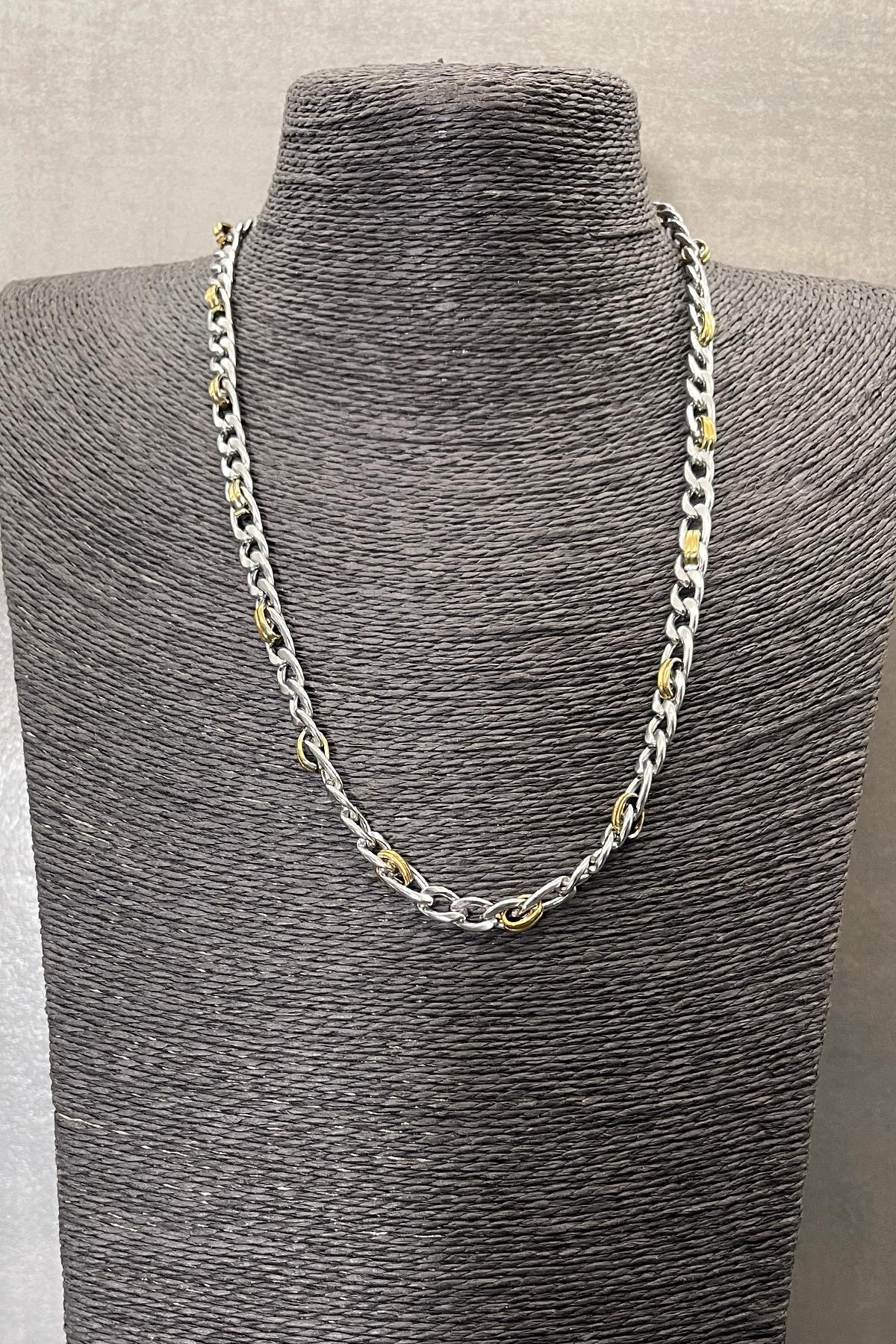 FRNCH 316L Çelik İtalyan Model Altın Renkli Erkek Kolye FRJ30578-678-AG