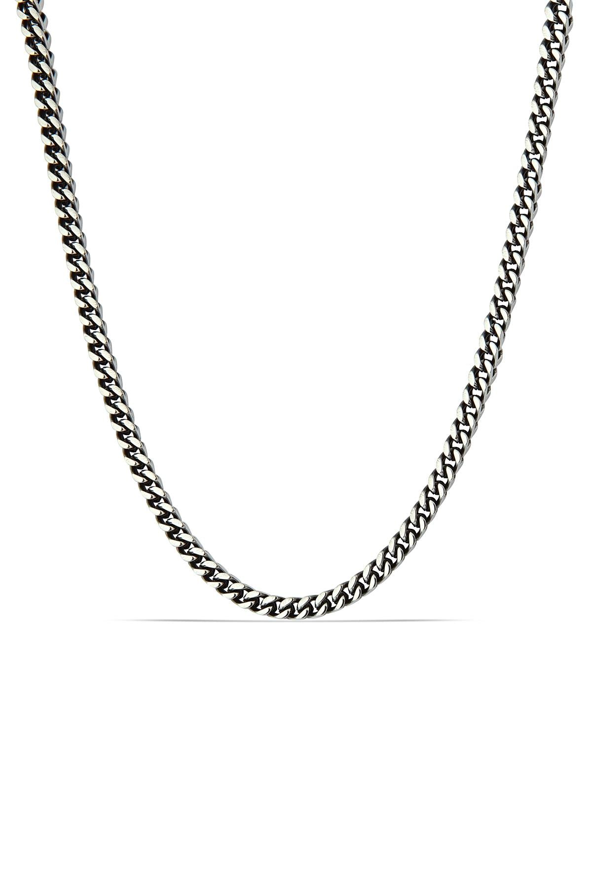 FRNCH 316L Çelik İtalyan Model Gümüş Renkli Erkek Kolye FRJ30544-644-A