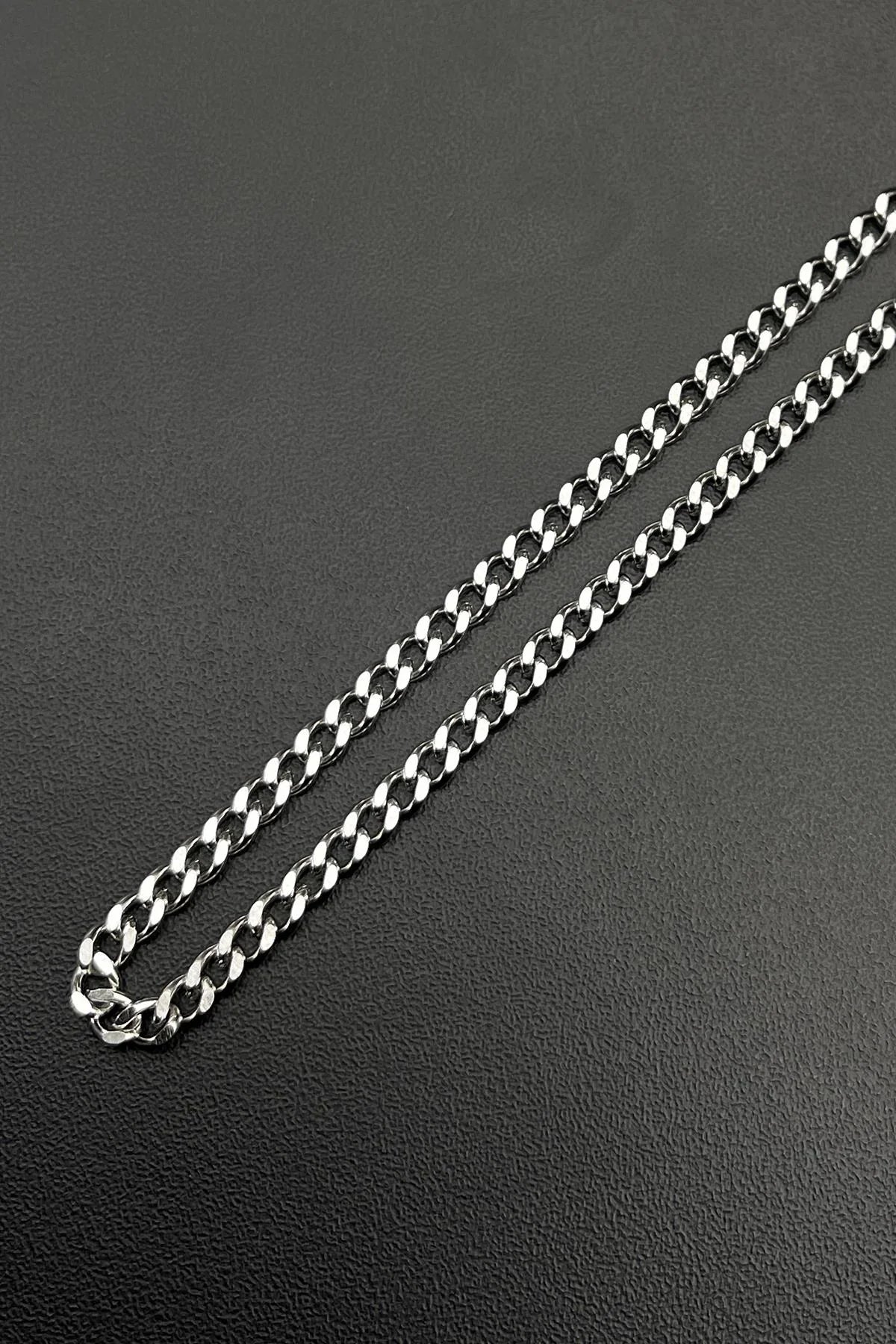 FRNCH 316L Çelik İtalyan Model Gümüş Renkli Erkek Kolye FRJ30563-663-A