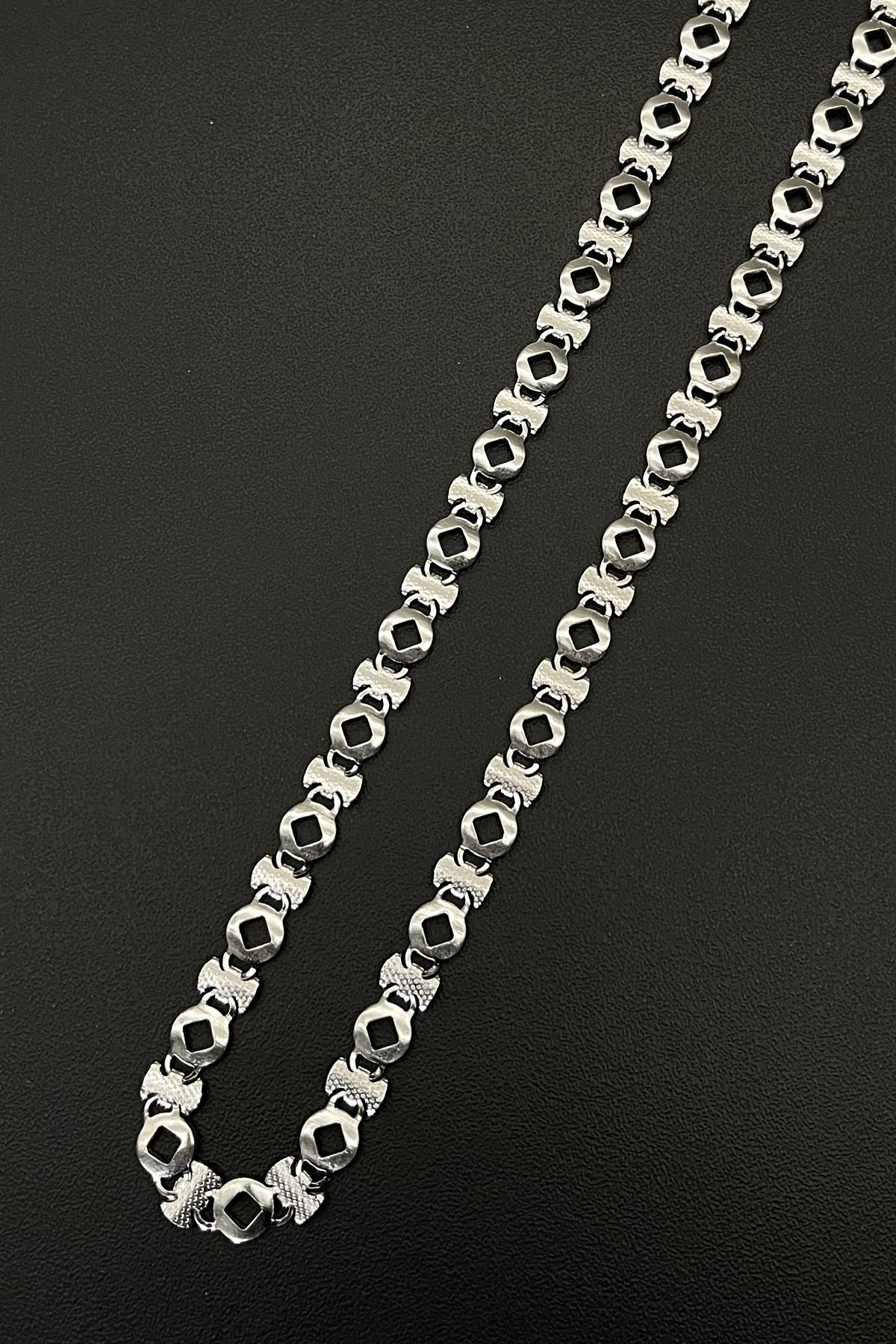 FRNCH 316L Çelik İtalyan Model Gümüş Renkli Erkek Kolye FRJ30564-664-A