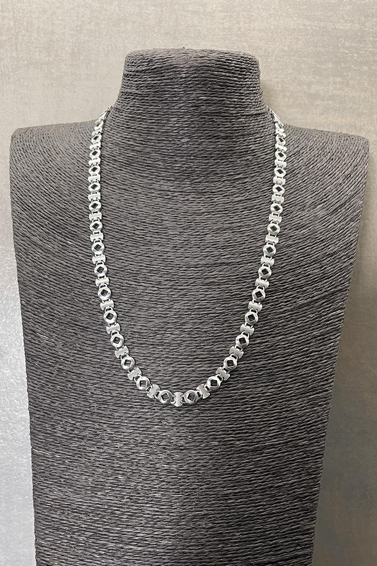 FRNCH 316L Çelik İtalyan Model Gümüş Renkli Erkek Kolye FRJ30564-664-A