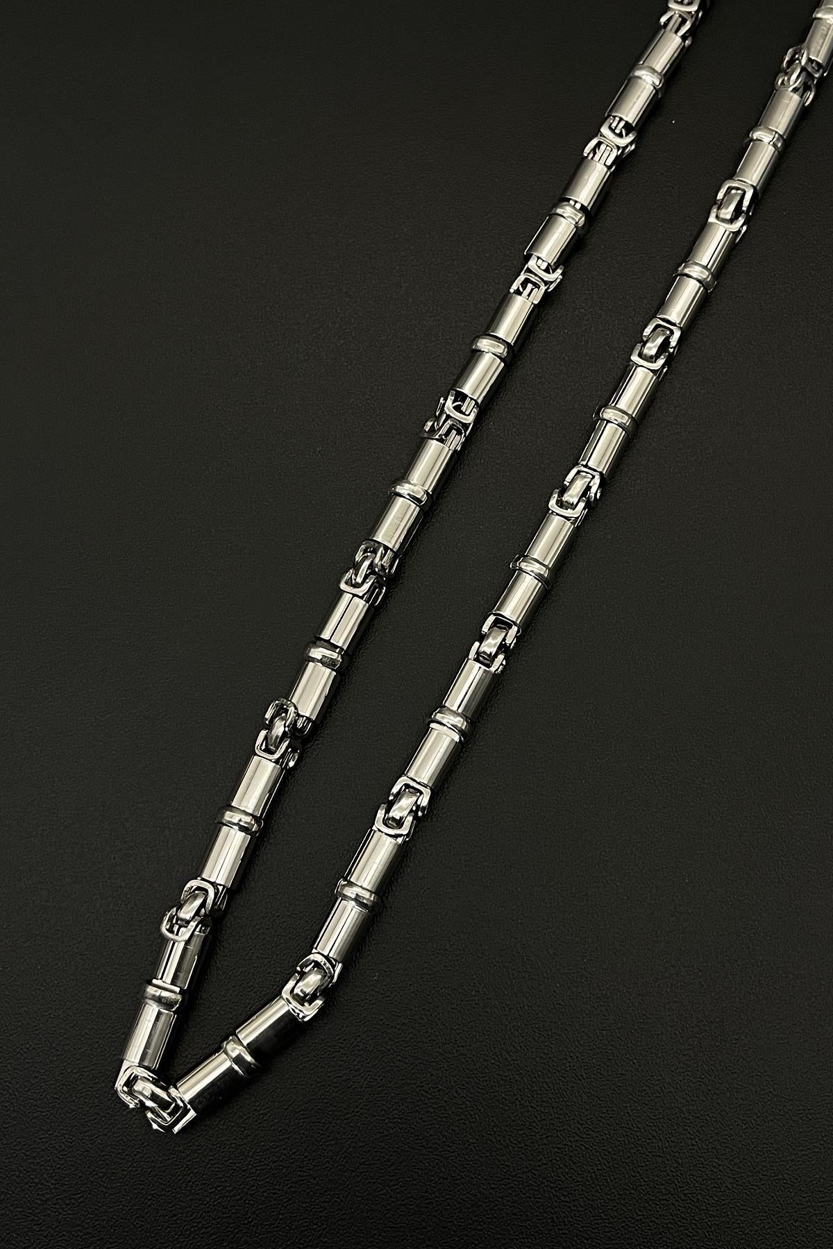 FRNCH 316L Çelik İtalyan Model Gümüş Renkli Erkek Kolye FRJ30580-680-A