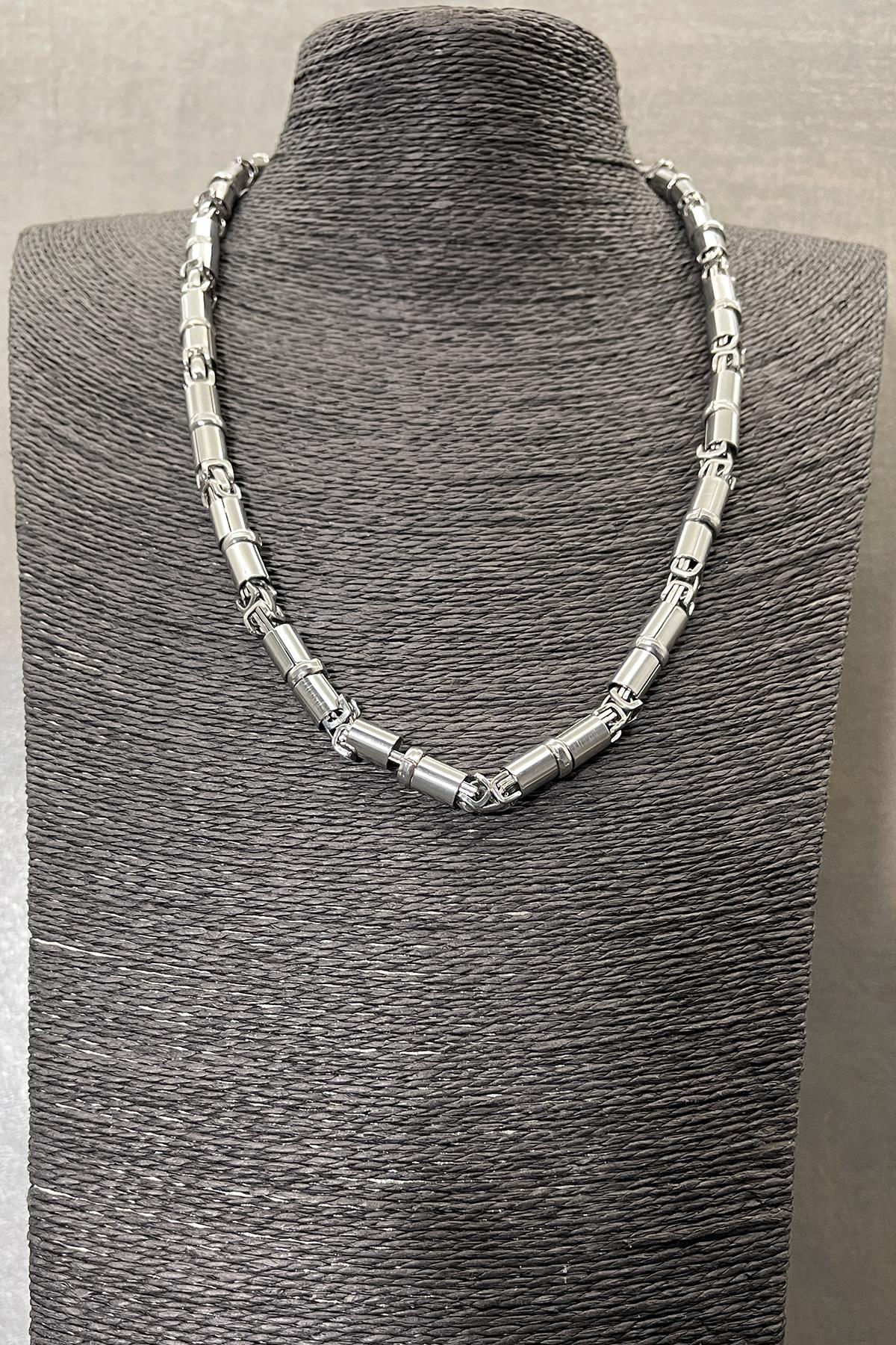 FRNCH 316L Çelik İtalyan Model Gümüş Renkli Erkek Kolye FRJ30580-680-A