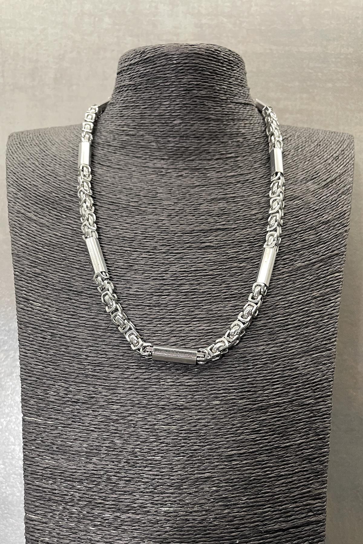 FRNCH 316L Çelik İtalyan Model Gümüş Renkli Erkek Kolye FRJ30581-681-A