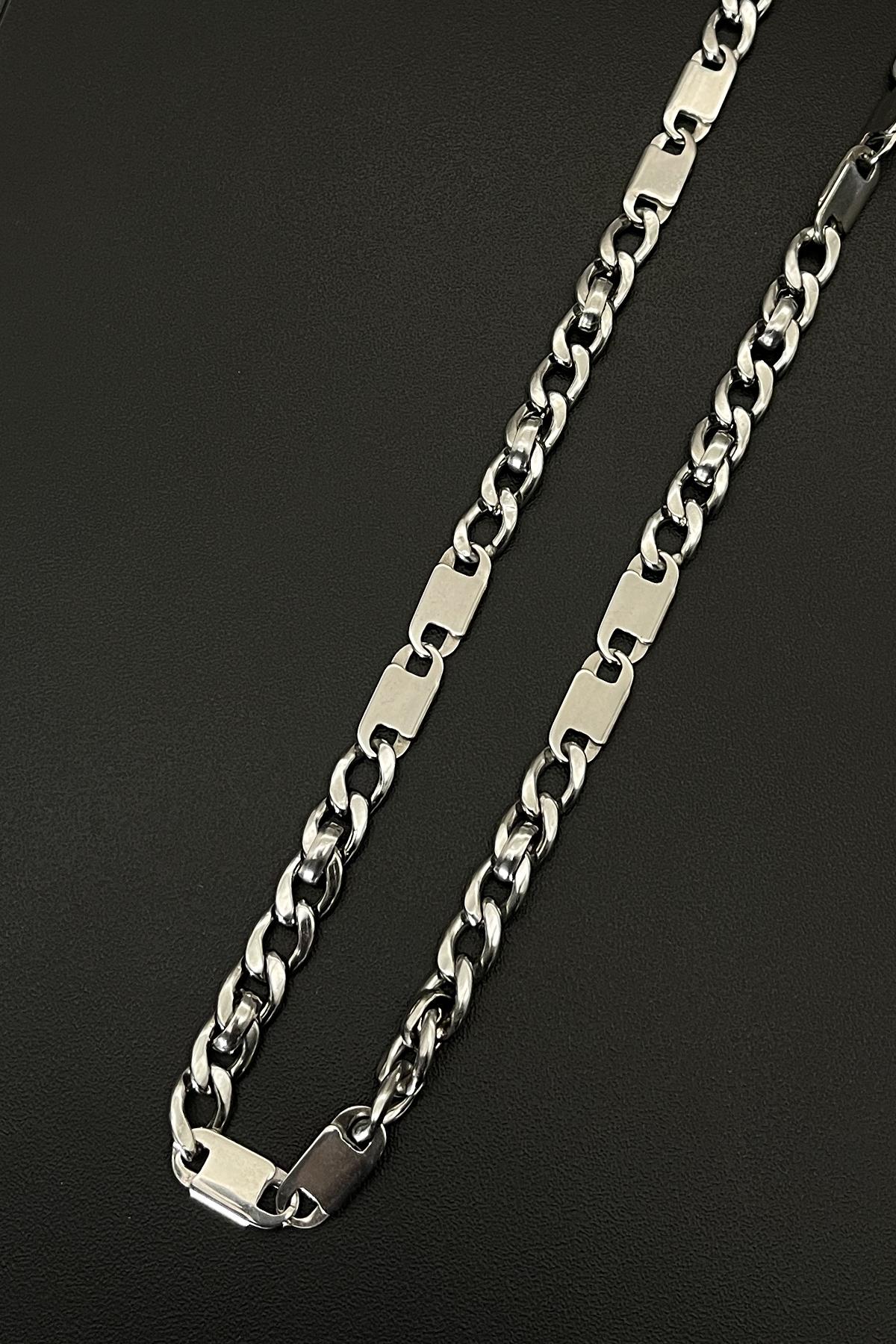 FRNCH 316L Çelik İtalyan Model Gümüş Renkli Erkek Kolye FRJ30582-682-A