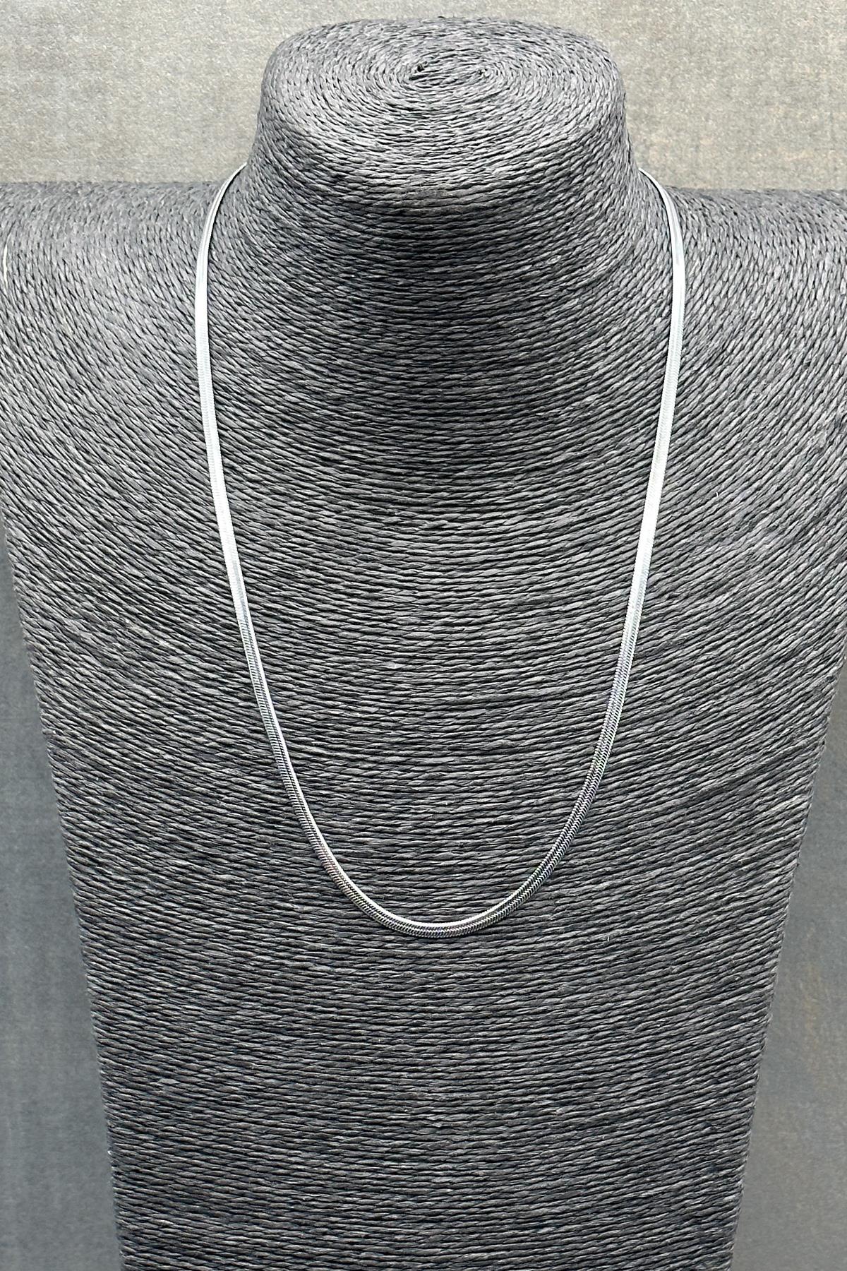 FRNCH 316L Çelik İtalyan Model Gümüş Renkli Erkek Kolye FRJ30598-698-A