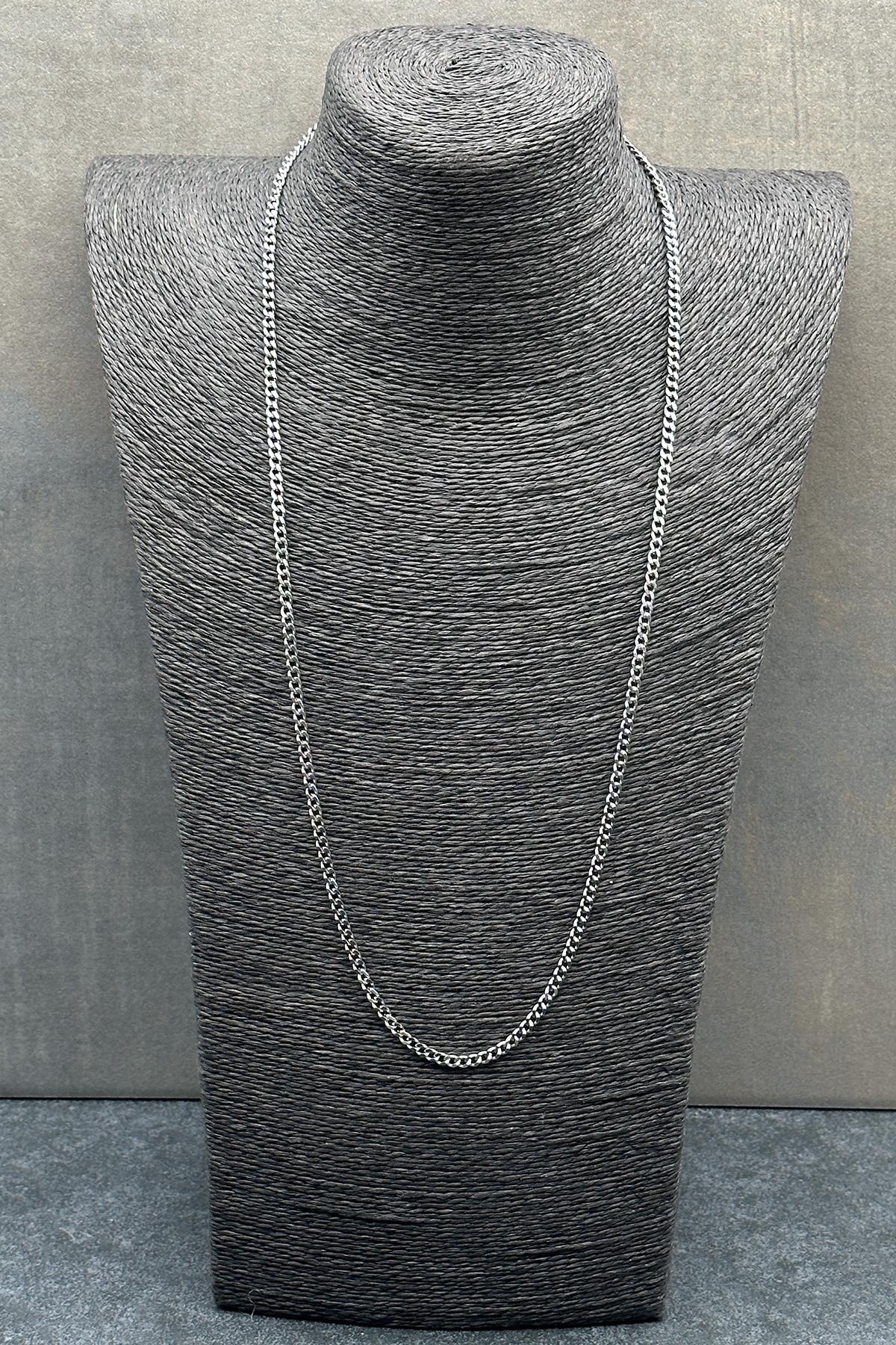 FRNCH 316L Çelik İtalyan Model Gümüş Renkli Erkek Kolye FRJ30603-703-A