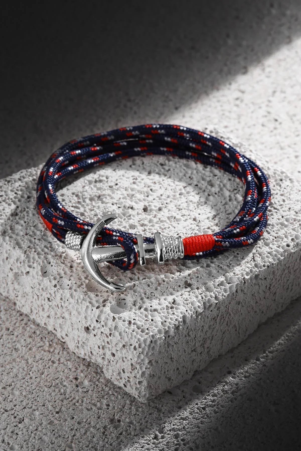 FRNCH Çapa Figürlü Handmade Sarmal Erkek Bileklik FRJ11179-1279-A
