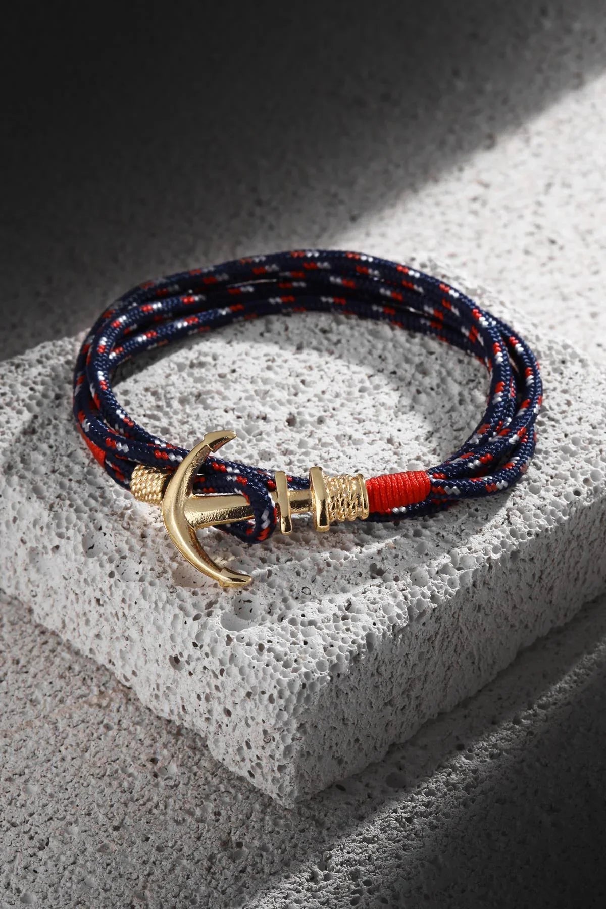 FRNCH Çapa Figürlü Handmade Sarmal Erkek Bileklik FRJ11179-1279-G