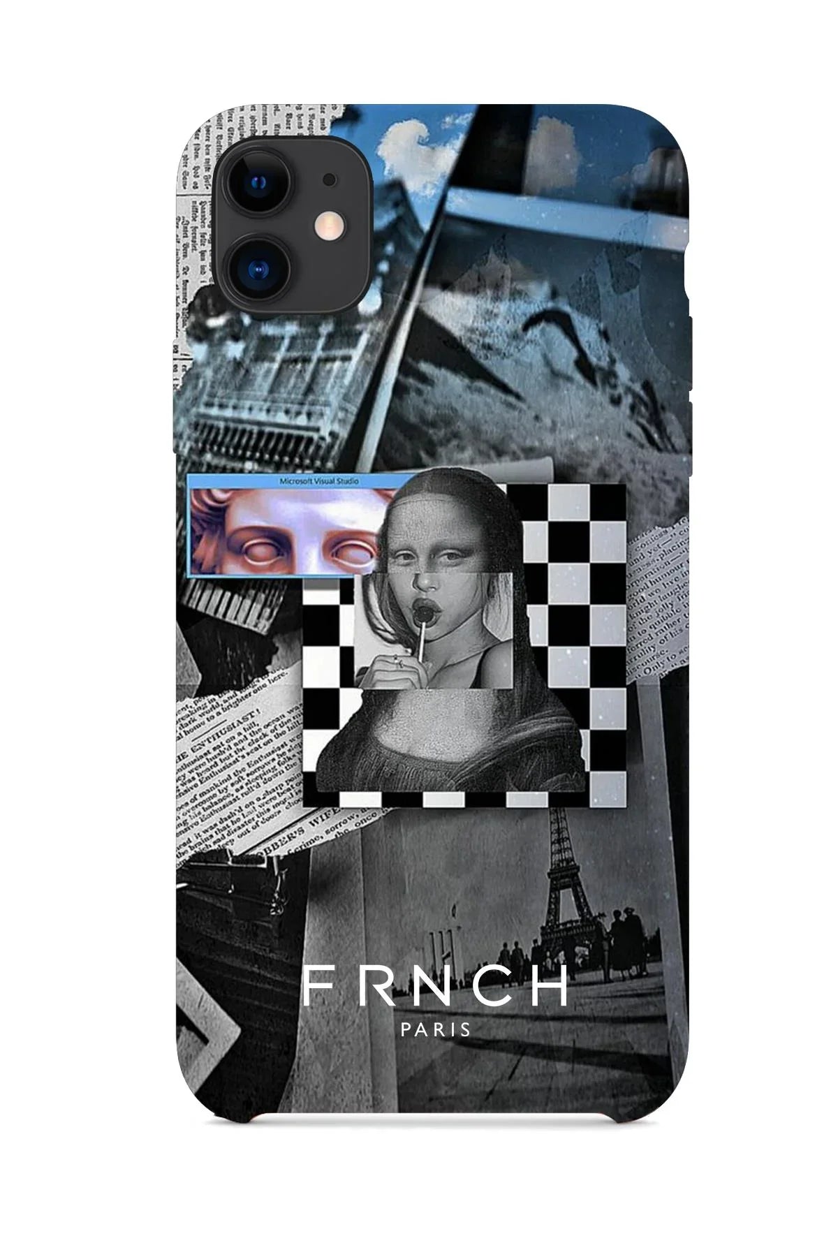 FRNCH CASE Apple İphone 11 Max Uyumlu Mona Lisa Figürlü İçi Kadife Lansman Slikon Telefon Kılıfı FRK10003-1003-11