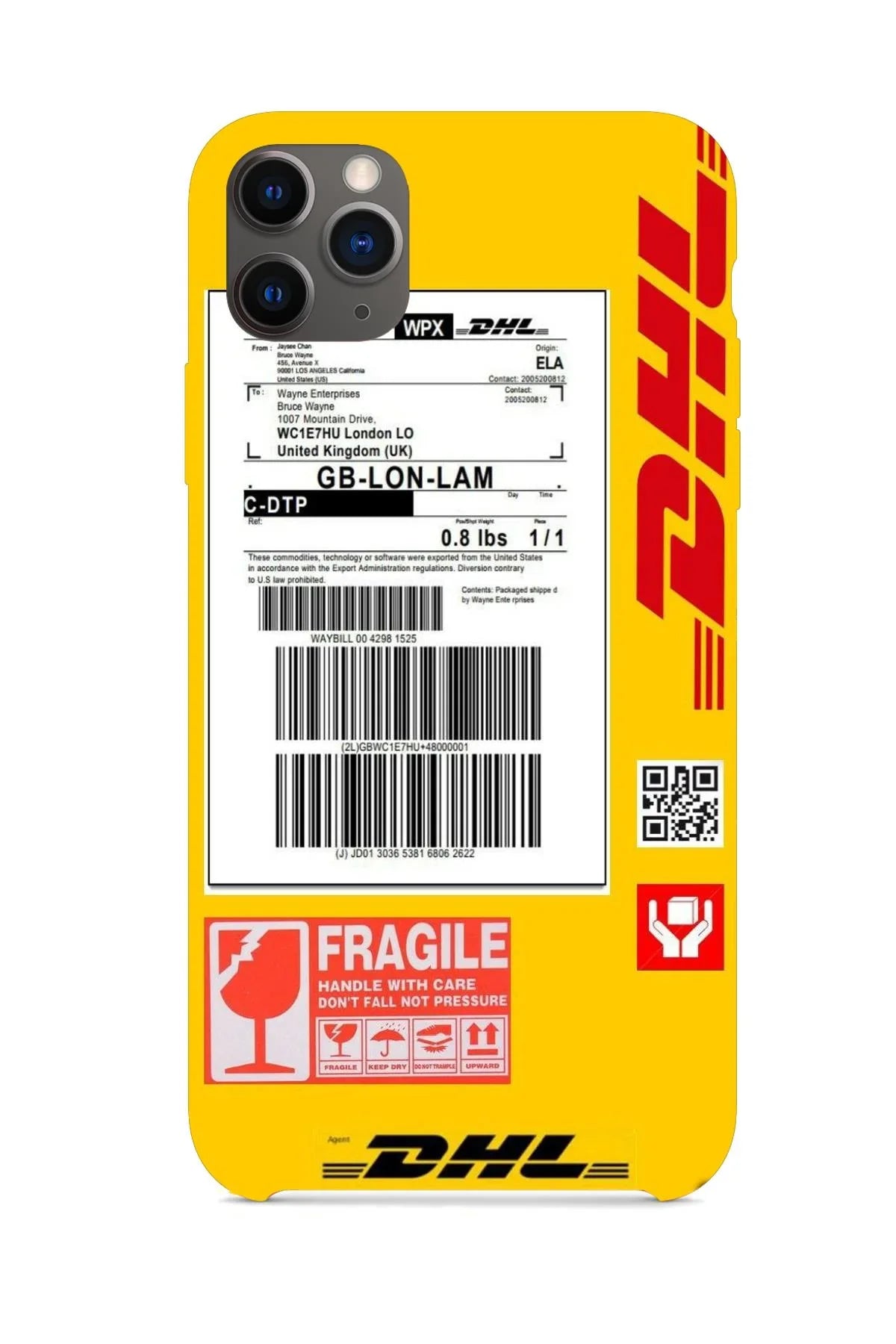 FRNCH CASE Apple İphone 11 Pro Max Uyumlu DHL Figürlü İçi Kadife Lansman Slikon Telefon Kılıfı FRK10004-1004-11PROMAX