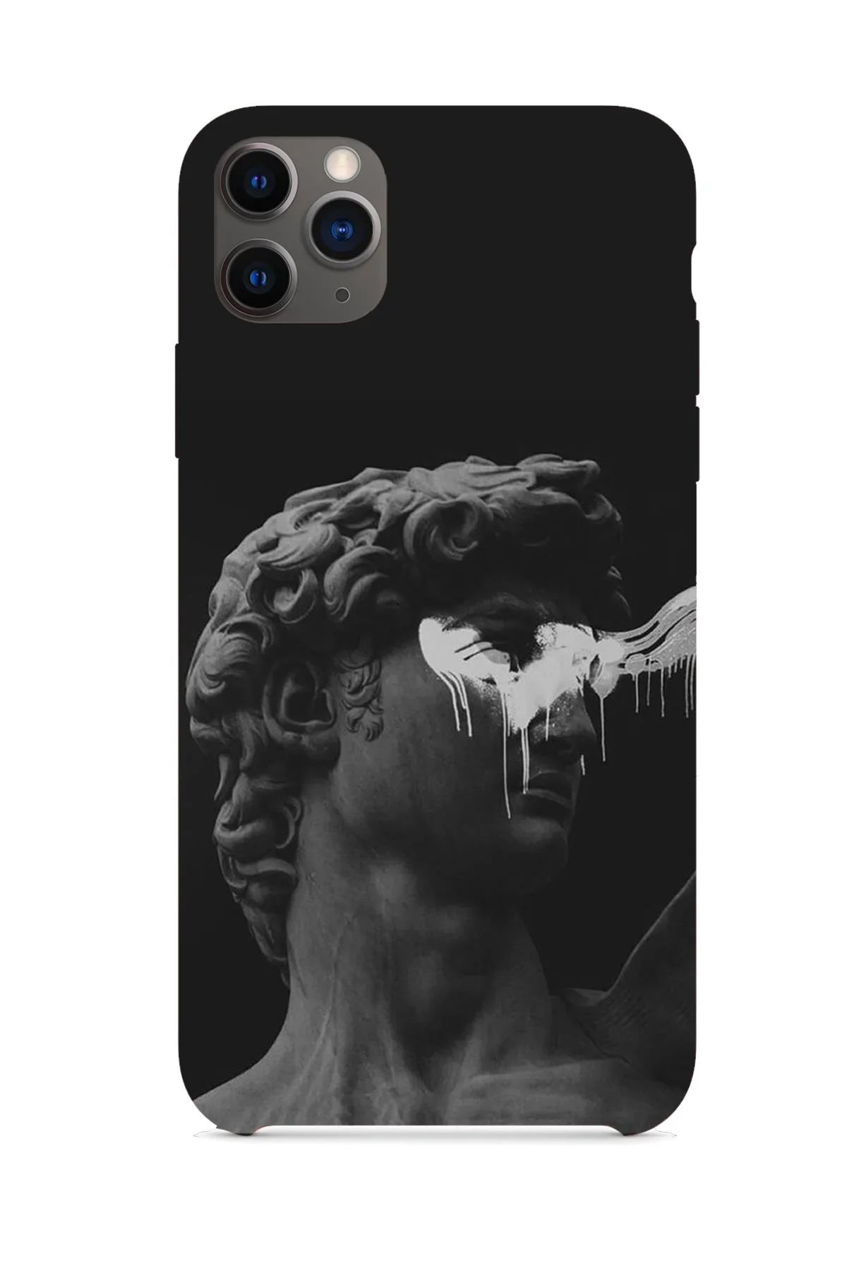 FRNCH CASE Apple İphone 11 Pro Max Uyumlu Heykel Figürlü İçi Kadife Lansman Slikon Telefon Kılıfı FRK10006-1006-11PROMAX