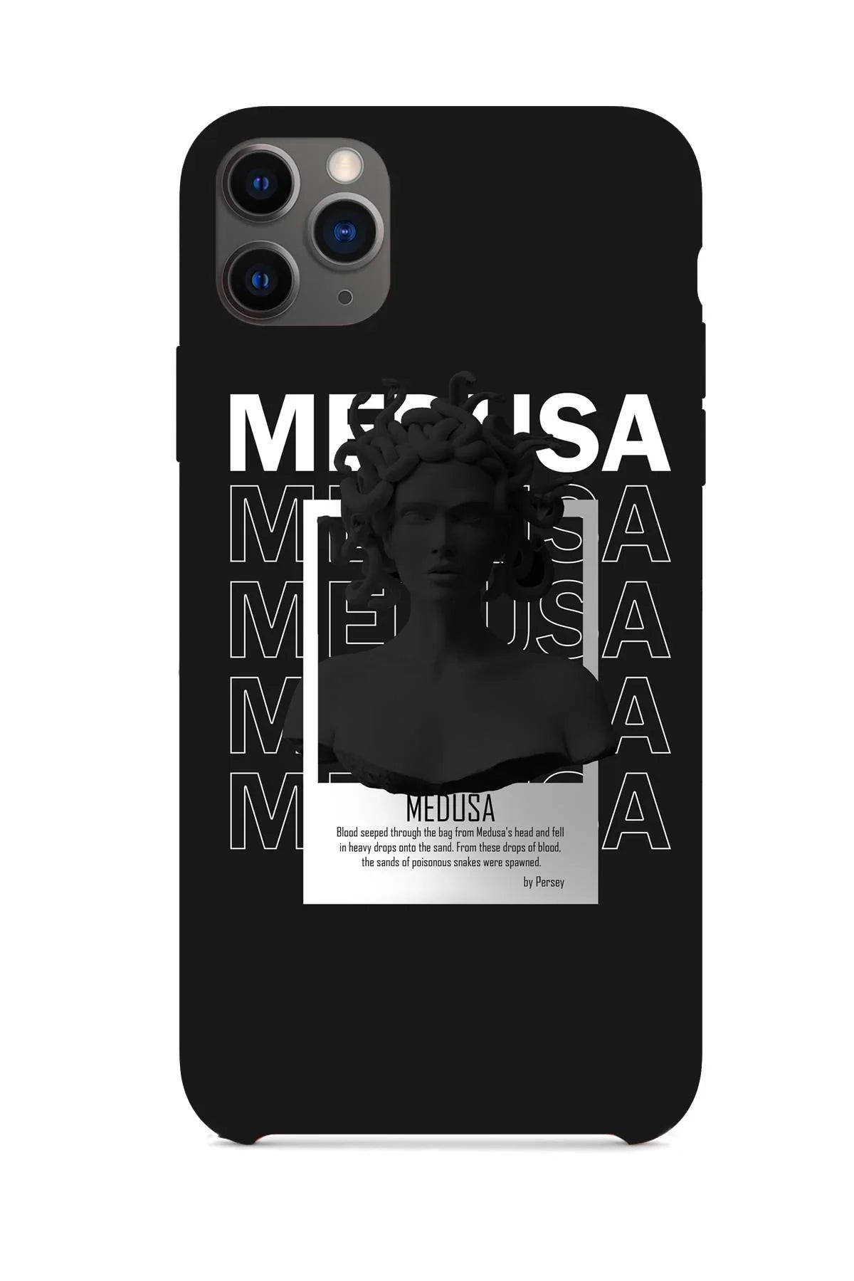 FRNCH CASE Apple İphone 11 Pro Max Uyumlu Medusa Figürlü İçi Kadife Lansman Slikon Telefon Kılıfı FRK10009-1009-11PROMAX