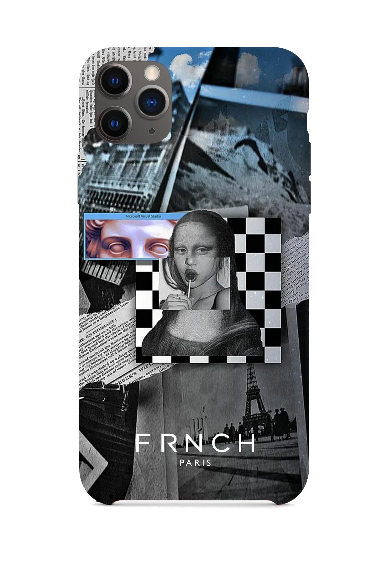 FRNCH CASE Apple İphone 11 Pro Max Uyumlu Mona Lisa Figürlü İçi Kadife Lansman Slikon Telefon Kılıfı FRK10003-1003-11PROMAX