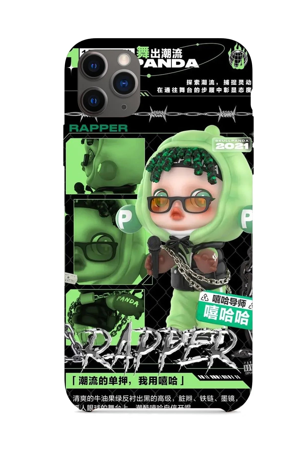 FRNCH CASE Apple İphone 11 Pro Uyumlu Anime Rapper Kız Figürlü İçi Kadife Lansman Slikon Telefon Kılıfı FRK10013-1013-11PRO
