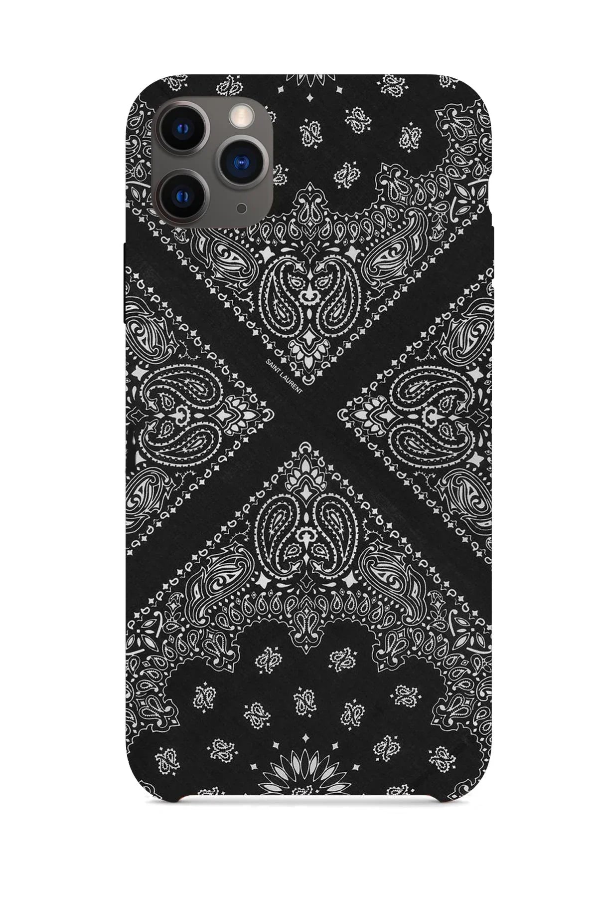 FRNCH CASE Apple İphone 11 Pro Uyumlu Bandana Desenli İçi Kadife Lansman Slikon Telefon Kılıfı FRK10012-1012-11PRO