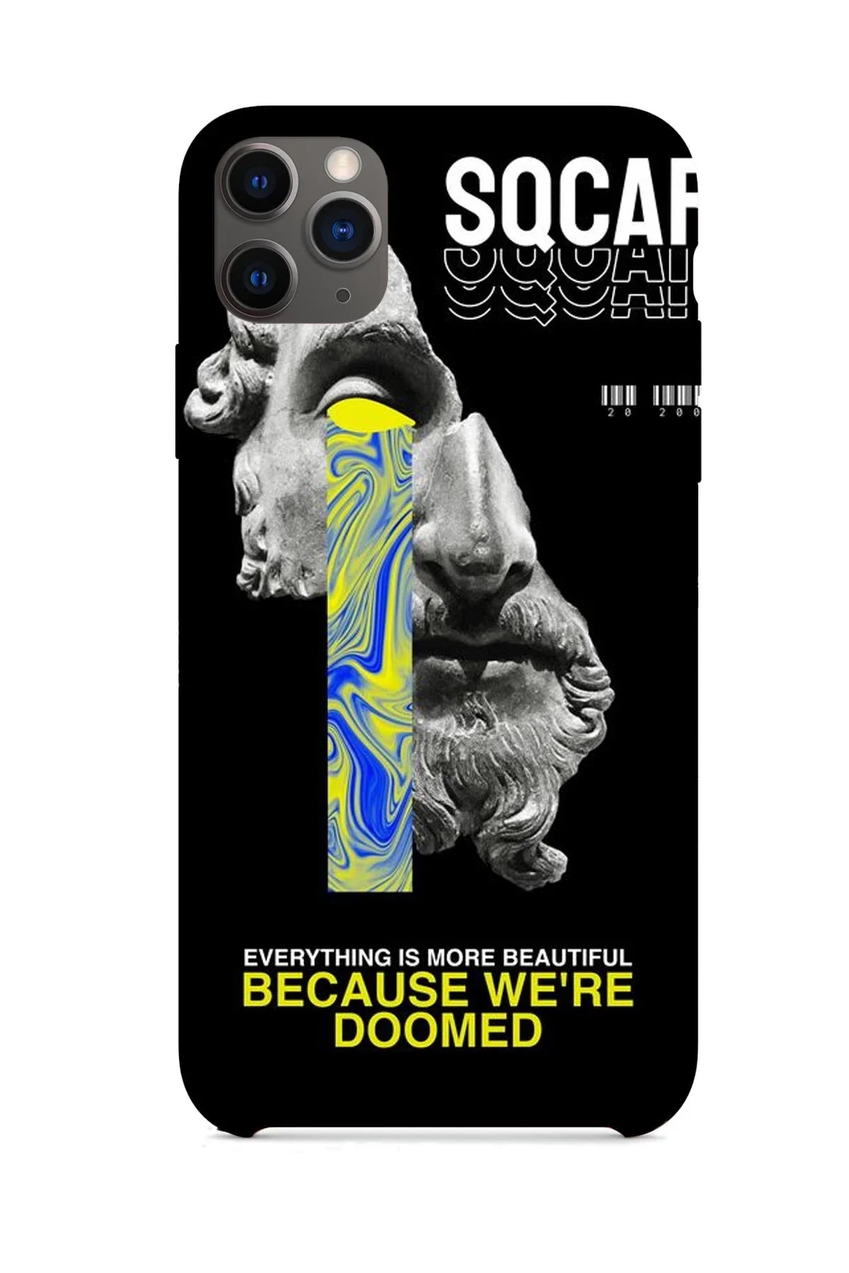 FRNCH CASE Apple İphone 11 Pro Uyumlu Heykel Figürlü İçi Kadife Lansman Slikon Telefon Kılıfı FRK10007-1007-11PRO