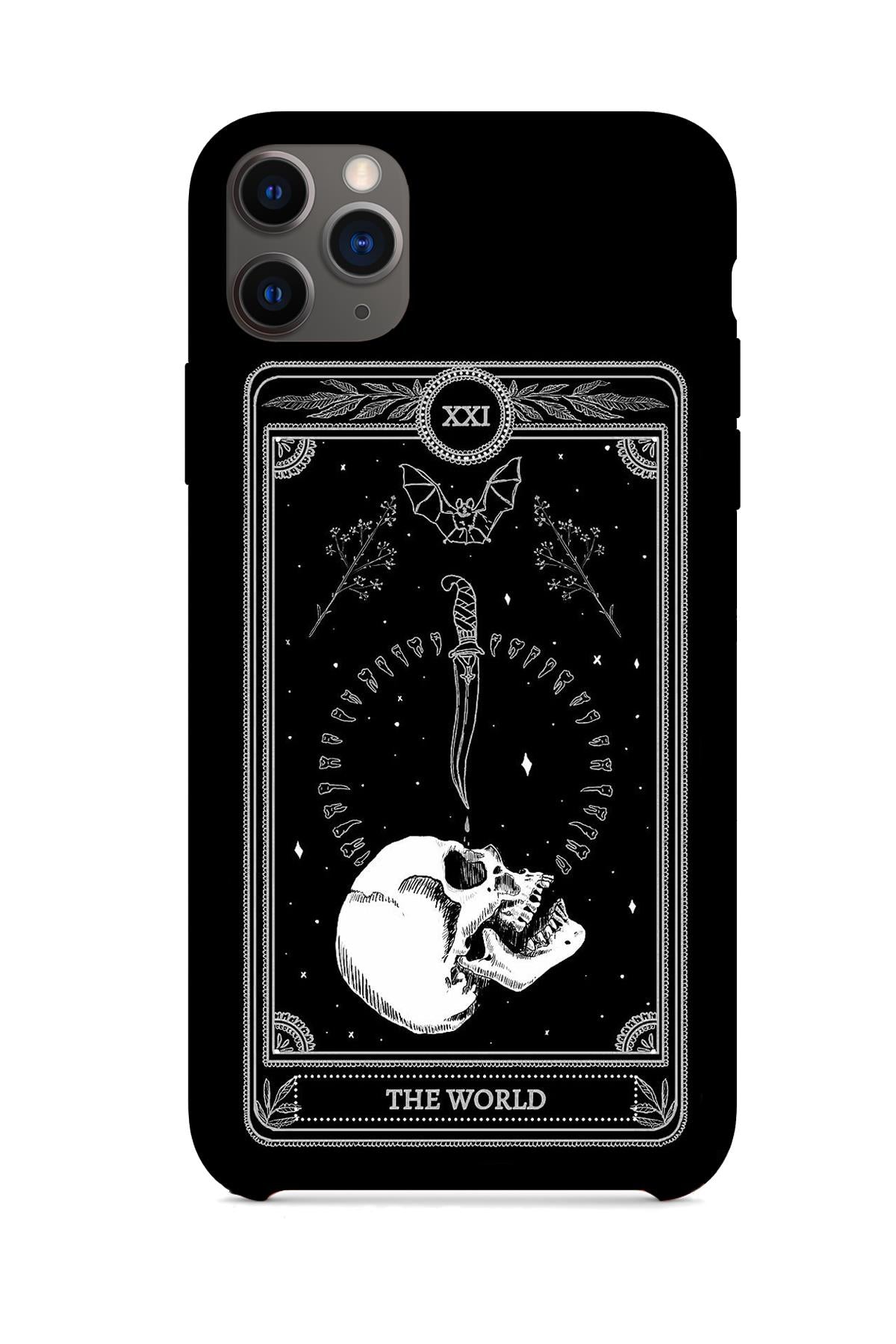 FRNCH CASE Apple İphone 11 Pro Uyumlu Kuru Kafa Figürlü İçi Kadife Lansman Slikon Telefon Kılıfı FRK10020-1020-11PRO