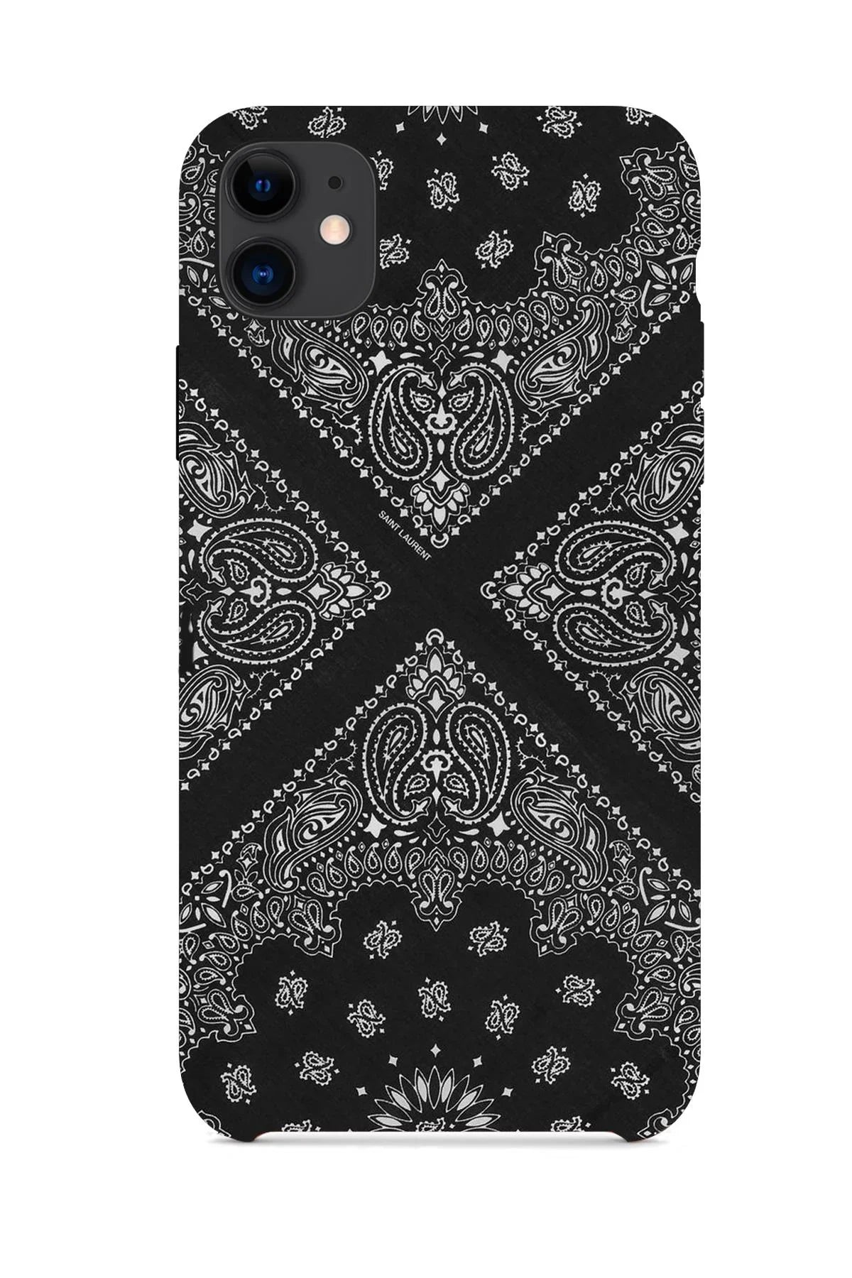 FRNCH CASE Apple İphone 11 Uyumlu Bandana Desenli İçi Kadife Lansman Slikon Telefon Kılıfı FRK10012-1012-11