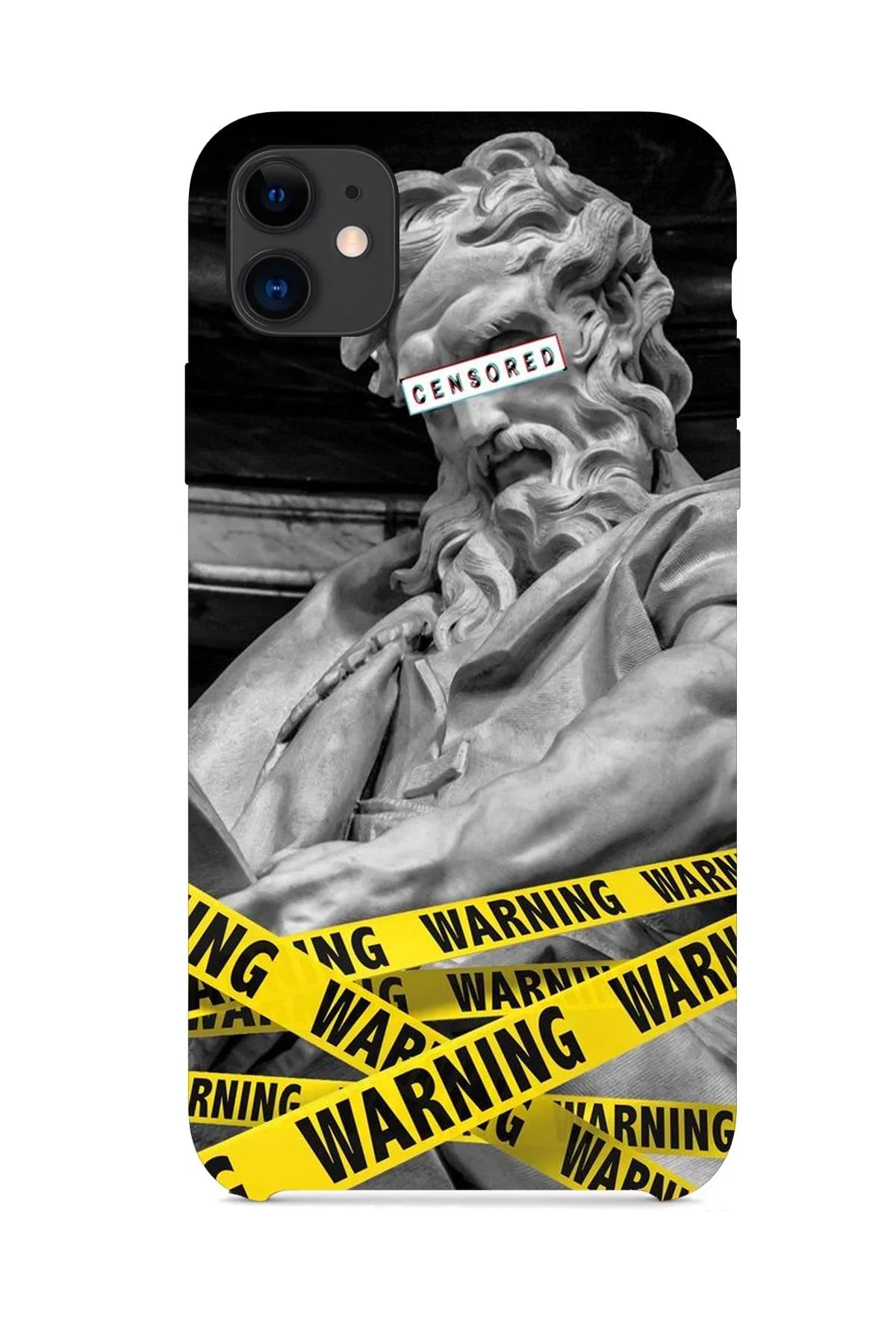 FRNCH CASE Apple İphone 11 Uyumlu Heykel Figürlü İçi Kadife Lansman Slikon Telefon Kılıfı FRK10008-1008-11