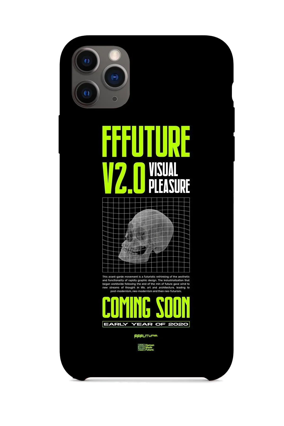FRNCH CASE Apple İphone 12 Pro Max Uyumlu Kuru Kafa Figürlü İçi Kadife Lansman Slikon Telefon Kılıfı FRK10016-1016-12PROMAX