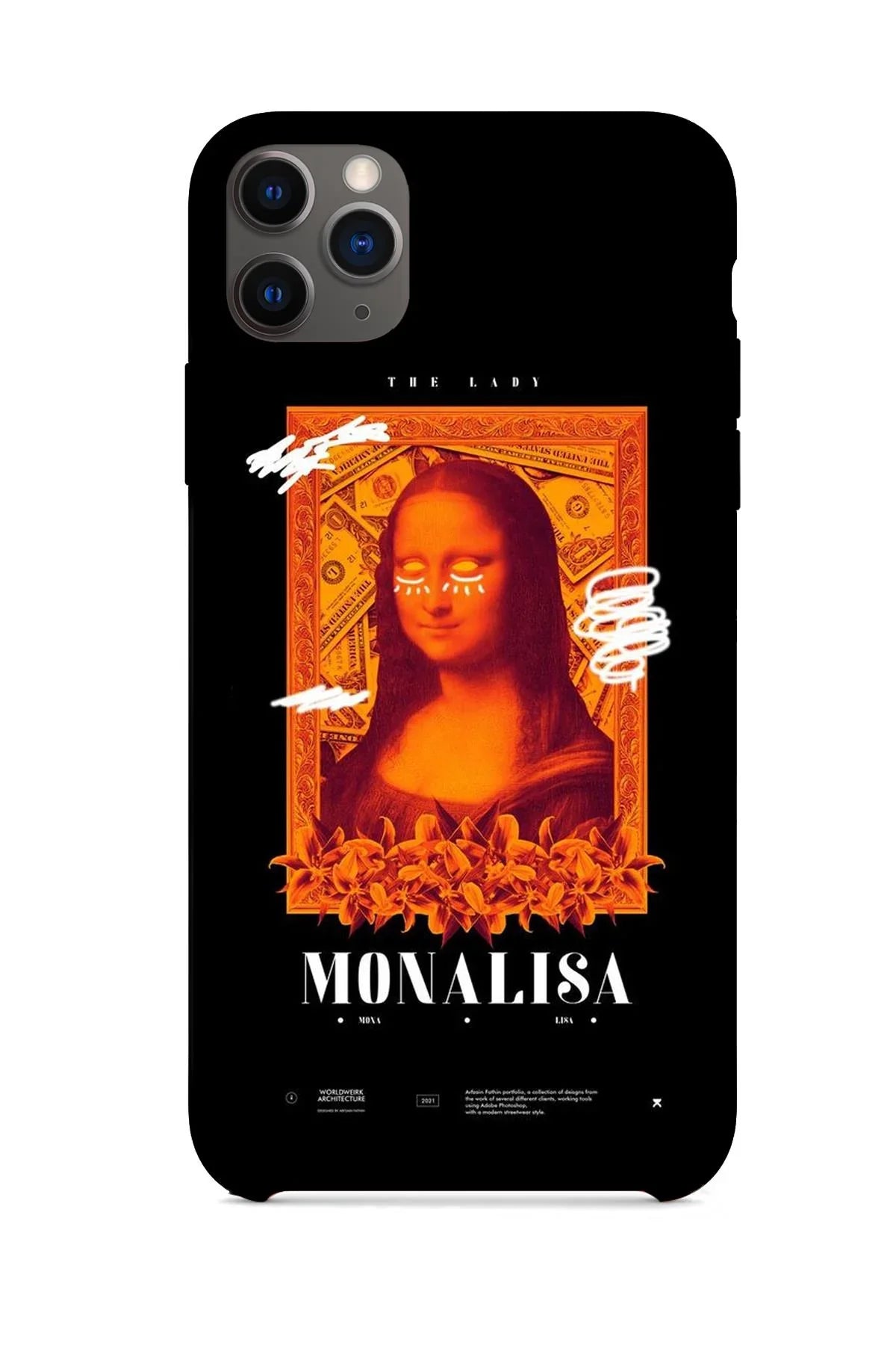 FRNCH CASE Apple İphone 12 Pro Max Uyumlu Mona Lisa Figürlü İçi Kadife Lansman Slikon Telefon Kılıfı FRK10018-1018-12PROMAX