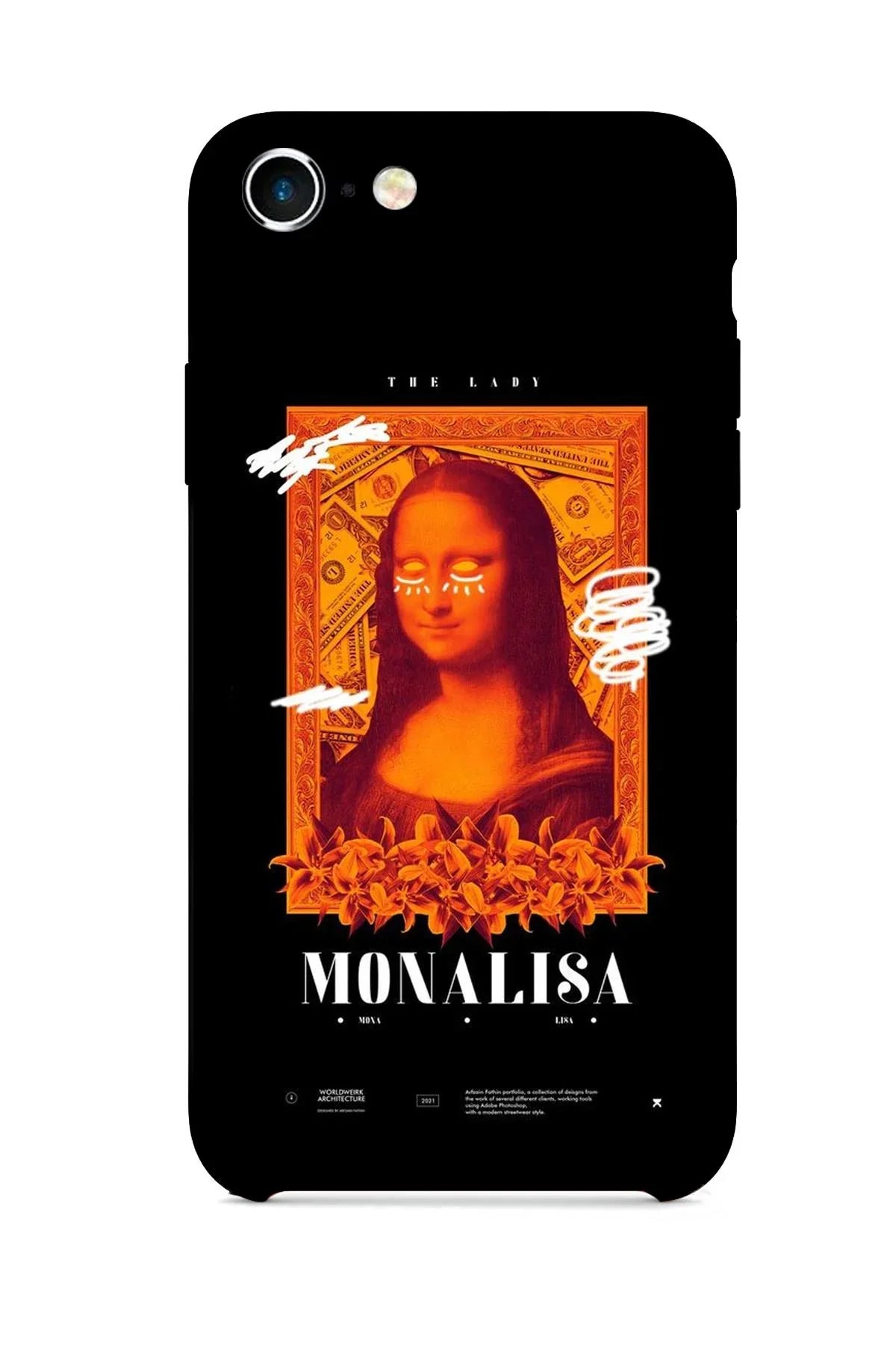 FRNCH CASE Apple İphone 6S Plus Uyumlu Mona Lisa Figürlü İçi Kadife Lansman Slikon Telefon Kılıfı FRK10018-1018-6SPLUS