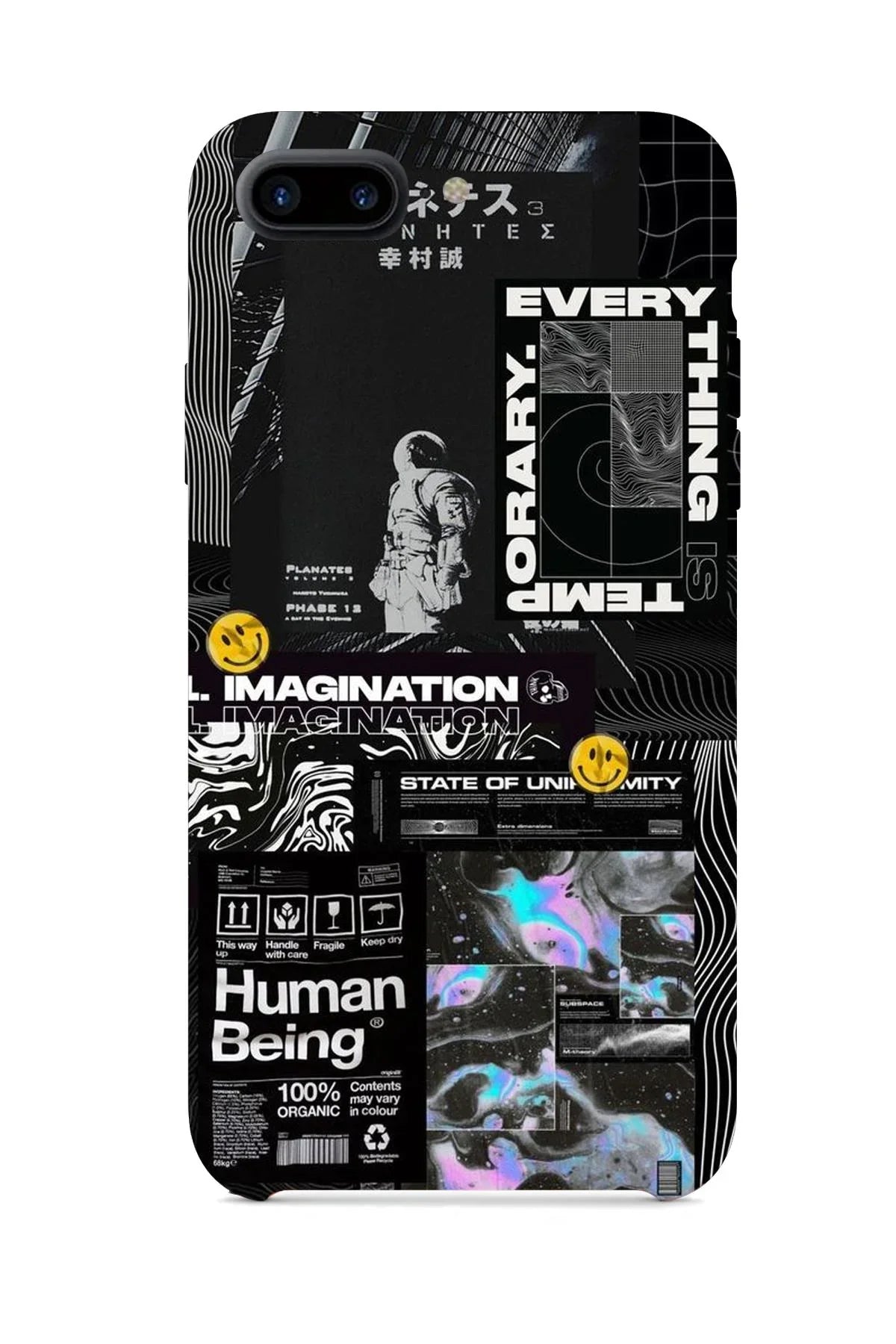 FRNCH CASE Apple İphone 7 Plus Uyumlu Astronot Figürlü İçi Kadife Lansman Slikon Telefon Kılıfı FRK10005-1005-7PLUS