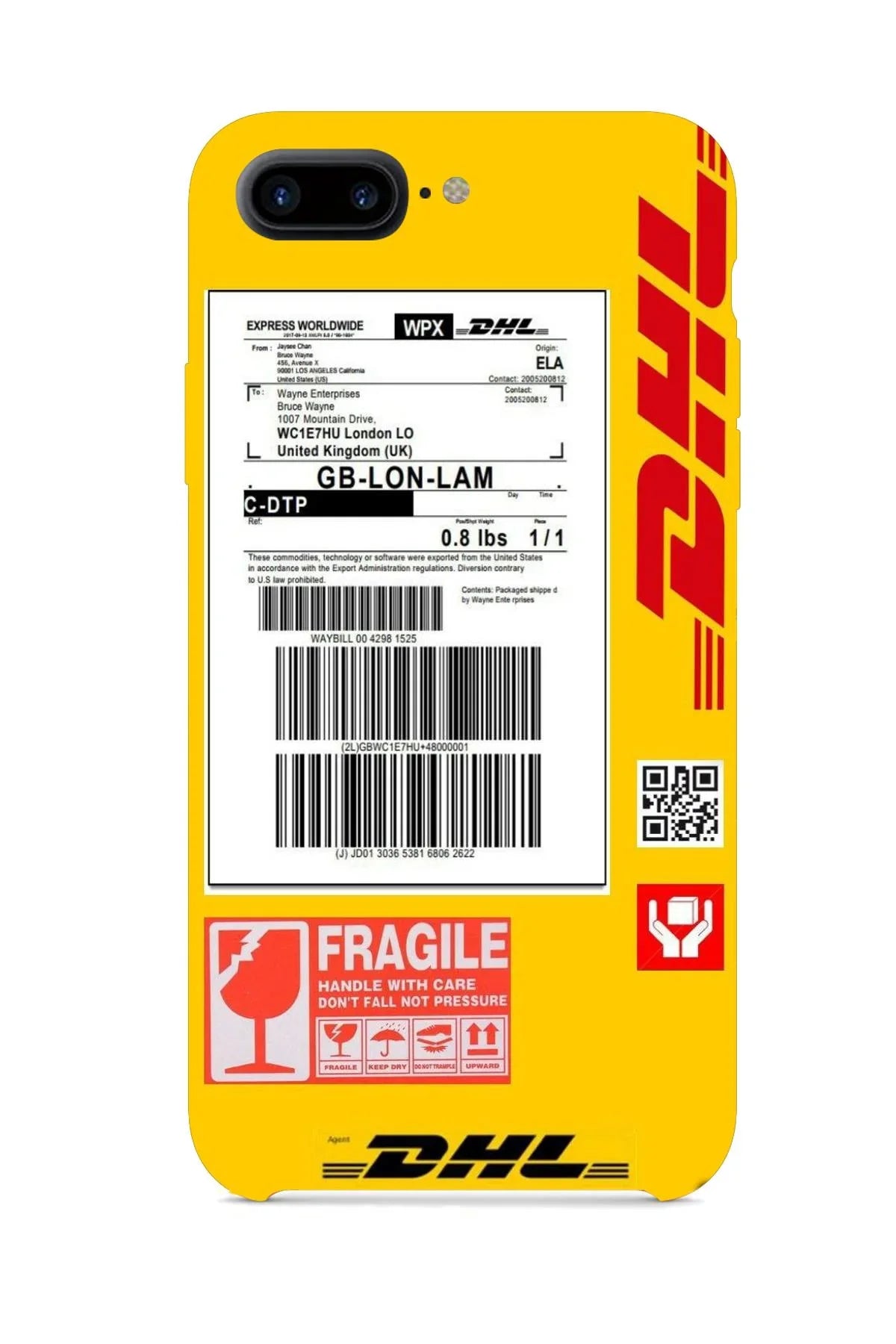 FRNCH CASE Apple İphone 7 Plus Uyumlu DHL Figürlü İçi Kadife Lansman Slikon Telefon Kılıfı FRK10004-1004-7PLUS