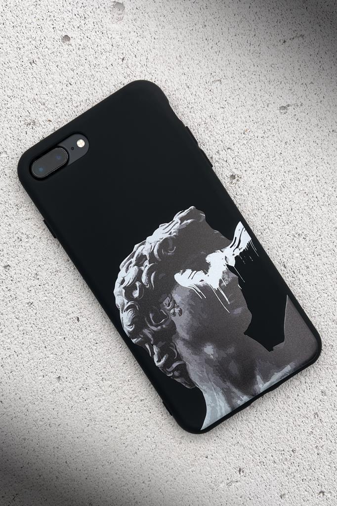 FRNCH CASE Apple İphone 7 Plus Uyumlu Heykel Figürlü İçi Kadife Lansman Slikon Telefon Kılıfı FRK10006-1006-7PLUS