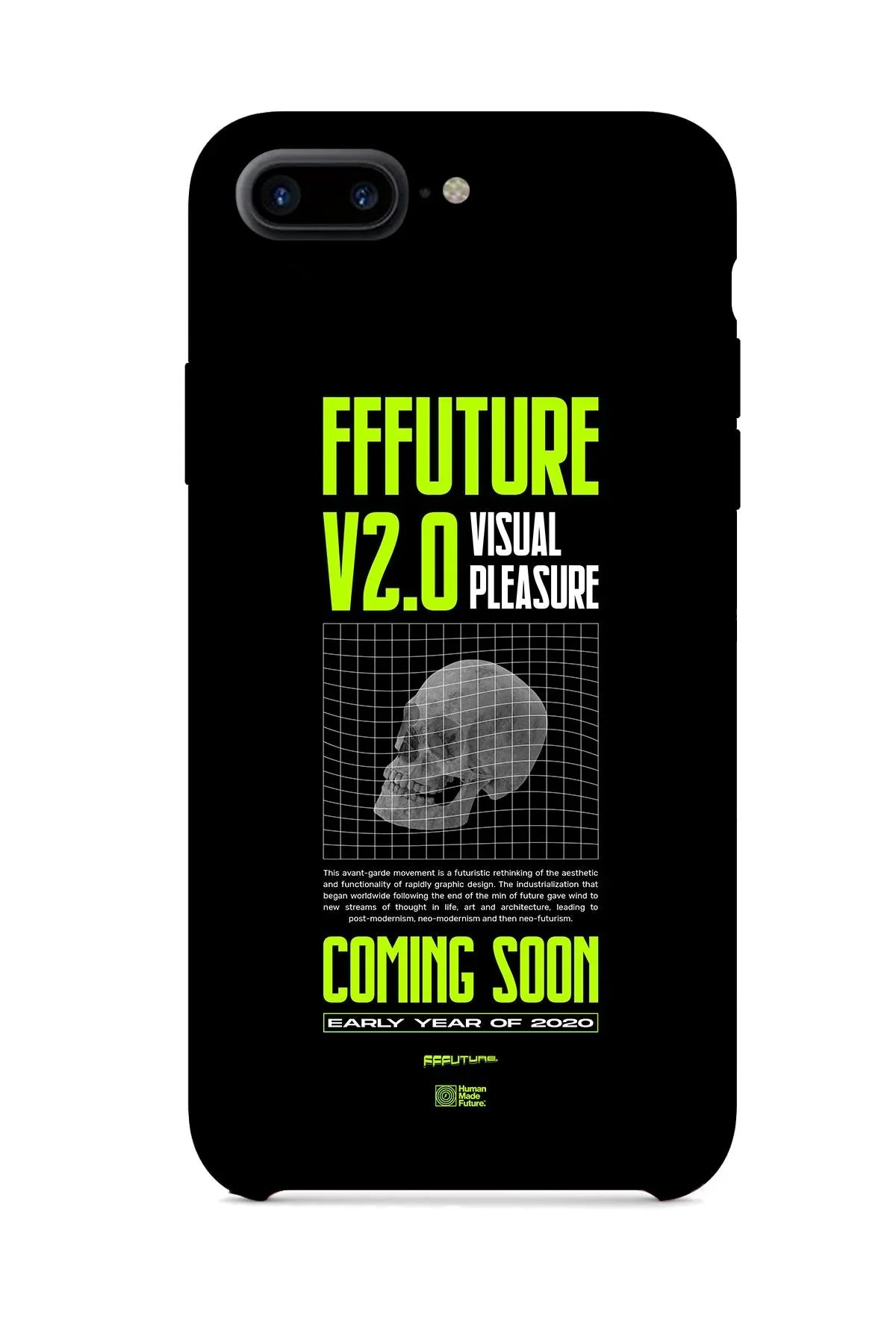 FRNCH CASE Apple İphone 7 Plus Uyumlu Kuru Kafa Figürlü İçi Kadife Lansman Slikon Telefon Kılıfı FRK10016-1016-7PLUS