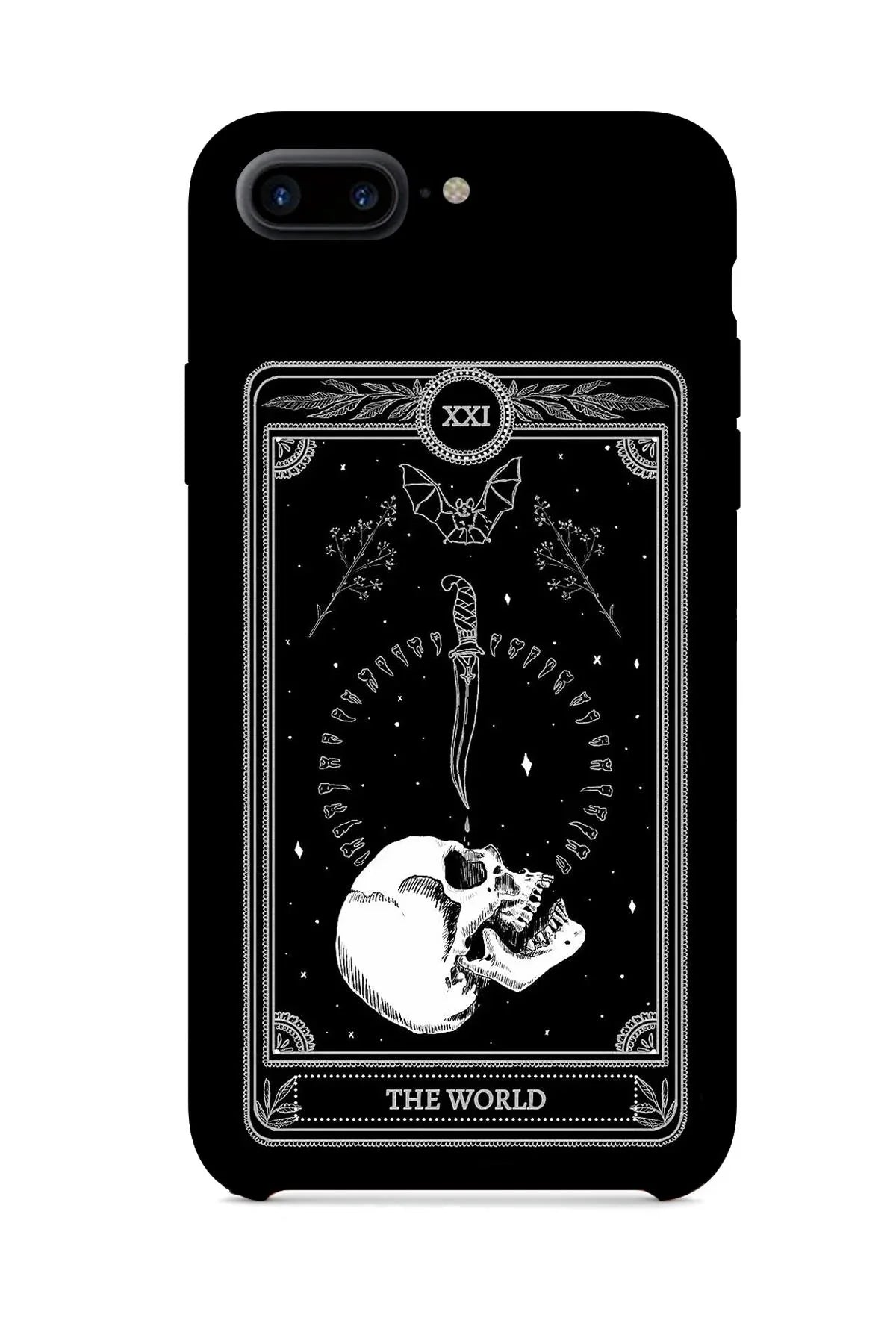 FRNCH CASE Apple İphone 7 Plus Uyumlu Kuru Kafa Figürlü İçi Kadife Lansman Slikon Telefon Kılıfı FRK10020-1020-7PLUS