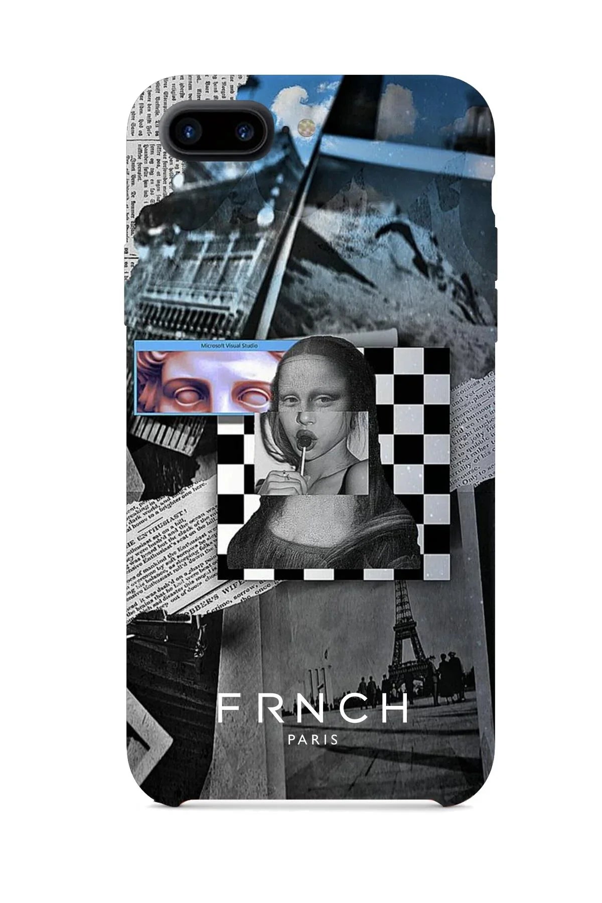 FRNCH CASE Apple İphone 7 Plus Uyumlu Mona Lisa Figürlü İçi Kadife Lansman Slikon Telefon Kılıfı FRK10003-1003-7PLUS