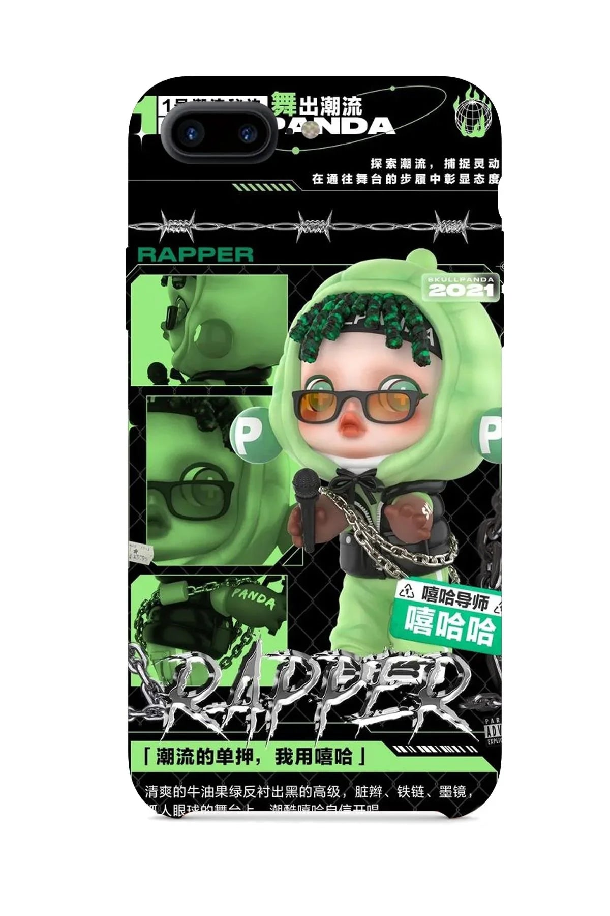 FRNCH CASE Apple İphone 8 Plus Uyumlu Anime Rapper Kız Figürlü İçi Kadife Lansman Slikon Telefon Kılıfı FRK10013-1013-8PLUS