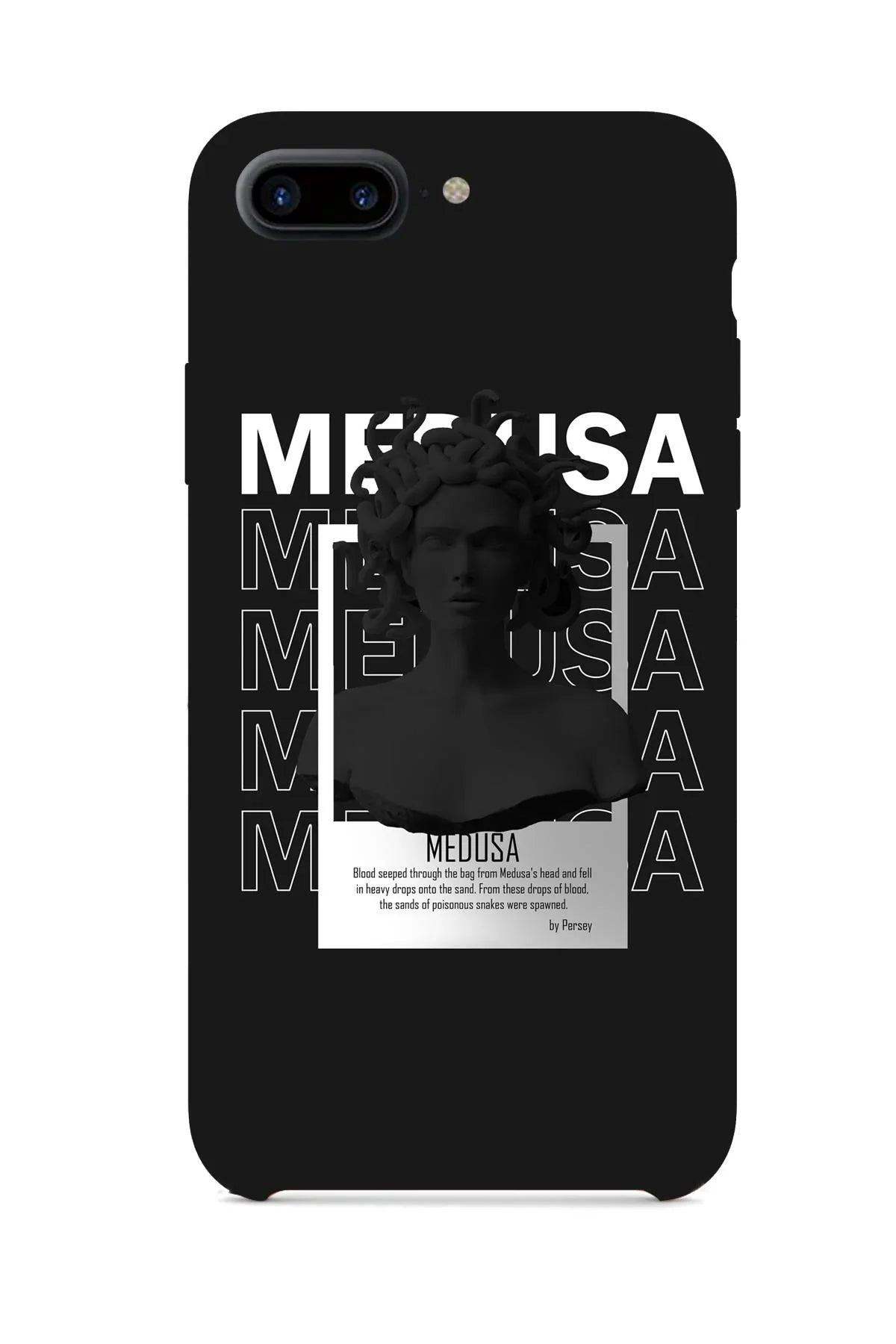 FRNCH CASE Apple İphone 8 Plus Uyumlu Medusa Figürlü İçi Kadife Lansman Slikon Telefon Kılıfı FRK10009-1009-8PLUS