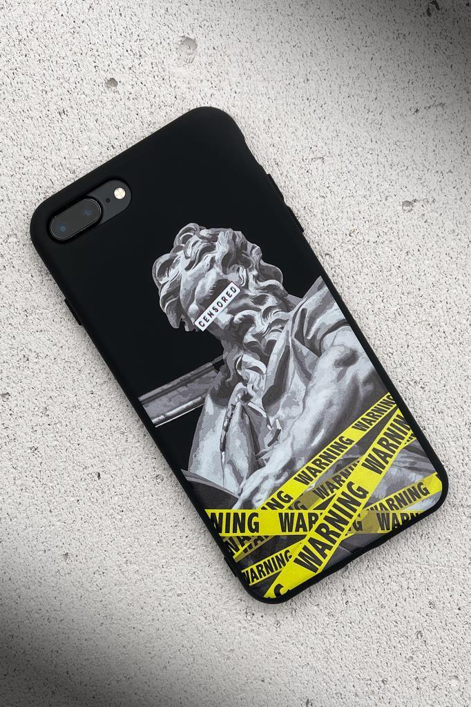 FRNCH CASE Apple İphone 8 Uyumlu Heykel Figürlü İçi Kadife Lansman Slikon Telefon Kılıfı FRK10008-1008-8