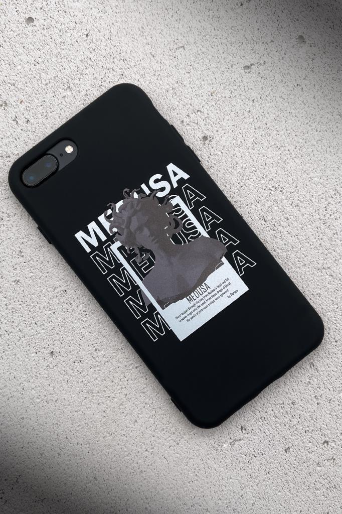 FRNCH CASE Apple İphone SE Uyumlu Medusa Figürlü İçi Kadife Lansman Slikon Telefon Kılıfı FRK10009-1009-SE