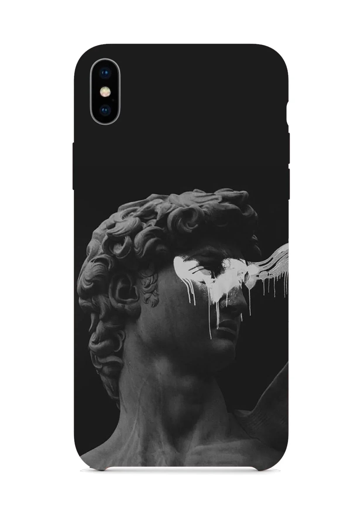 FRNCH CASE Apple İphone X Uyumlu Heykel Figürlü İçi Kadife Lansman Slikon Telefon Kılıfı FRK10006-1006-X