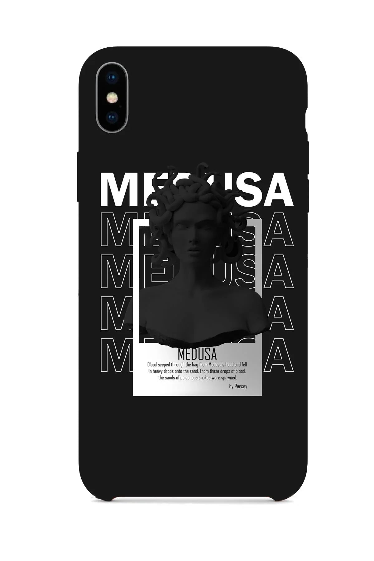 FRNCH CASE Apple İphone XS Max Uyumlu Medusa Figürlü İçi Kadife Lansman Slikon Telefon Kılıfı FRK10009-1009-XSMAX