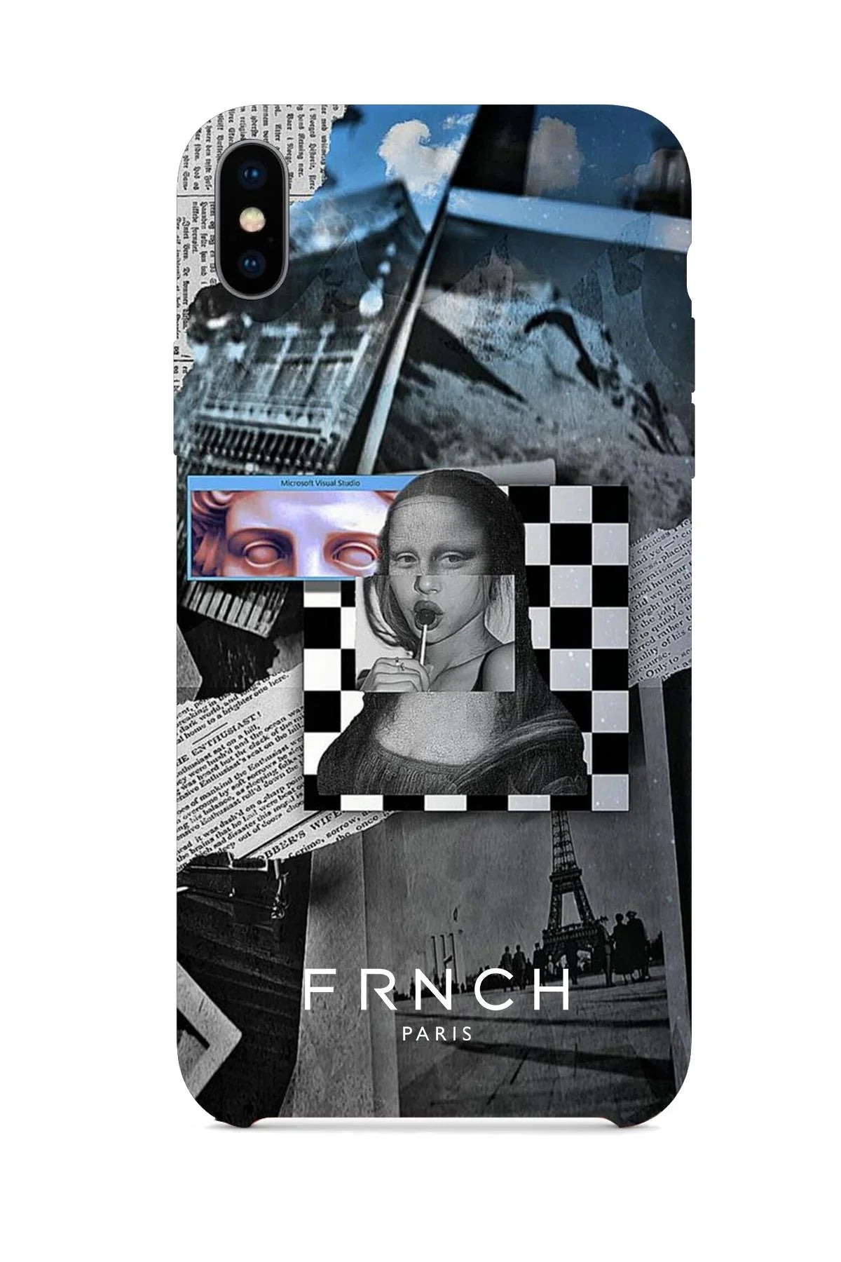 FRNCH CASE Apple İphone XS Max Uyumlu Mona Lisa Figürlü İçi Kadife Lansman Slikon Telefon Kılıfı FRK10003-1003-XSMAX
