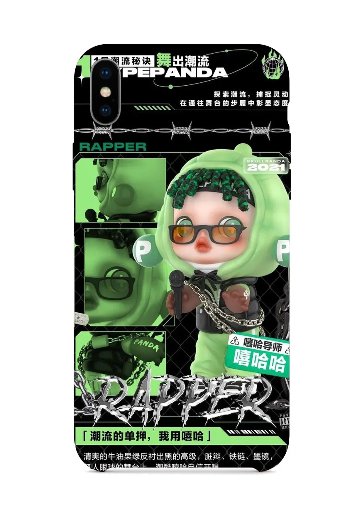 FRNCH CASE Apple İphone XS Uyumlu Anime Rapper Kız Figürlü İçi Kadife Lansman Slikon Telefon Kılıfı FRK10013-1013-XS