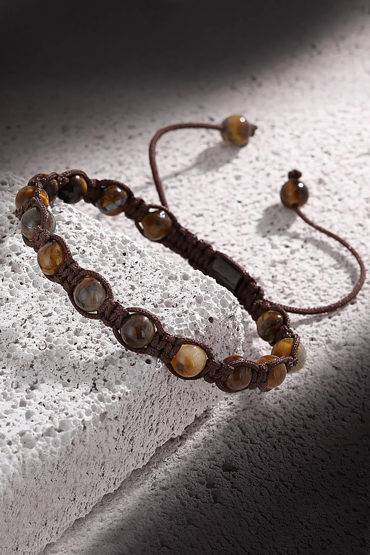 FRNCH Doğal Taşlı Handmade Erkek Makrome Bileklik FRJ11097-1197-K