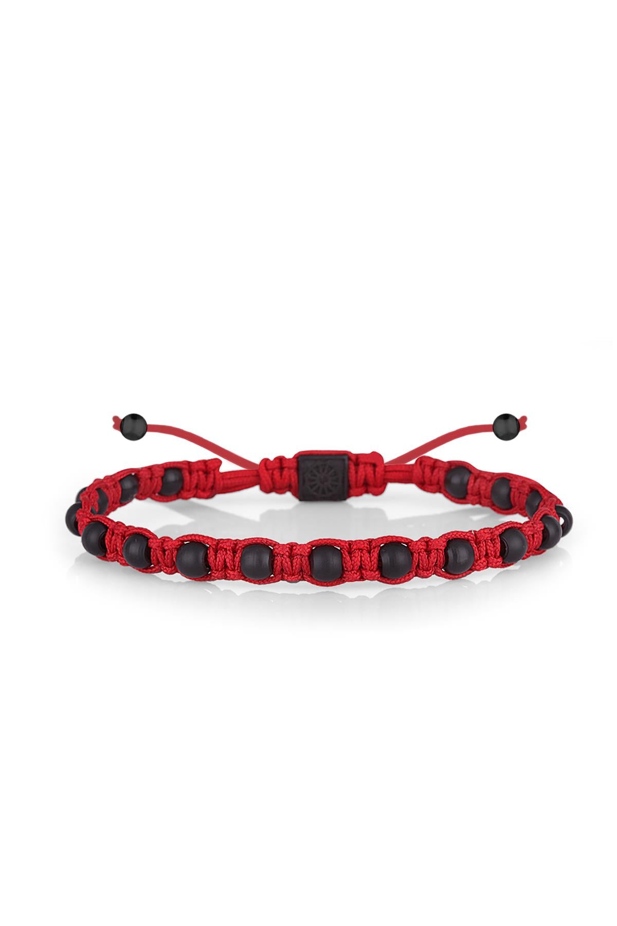 FRNCH Erkek Handmade Makrome Kırmızı Renk Bileklik FRJ11110-1210-K