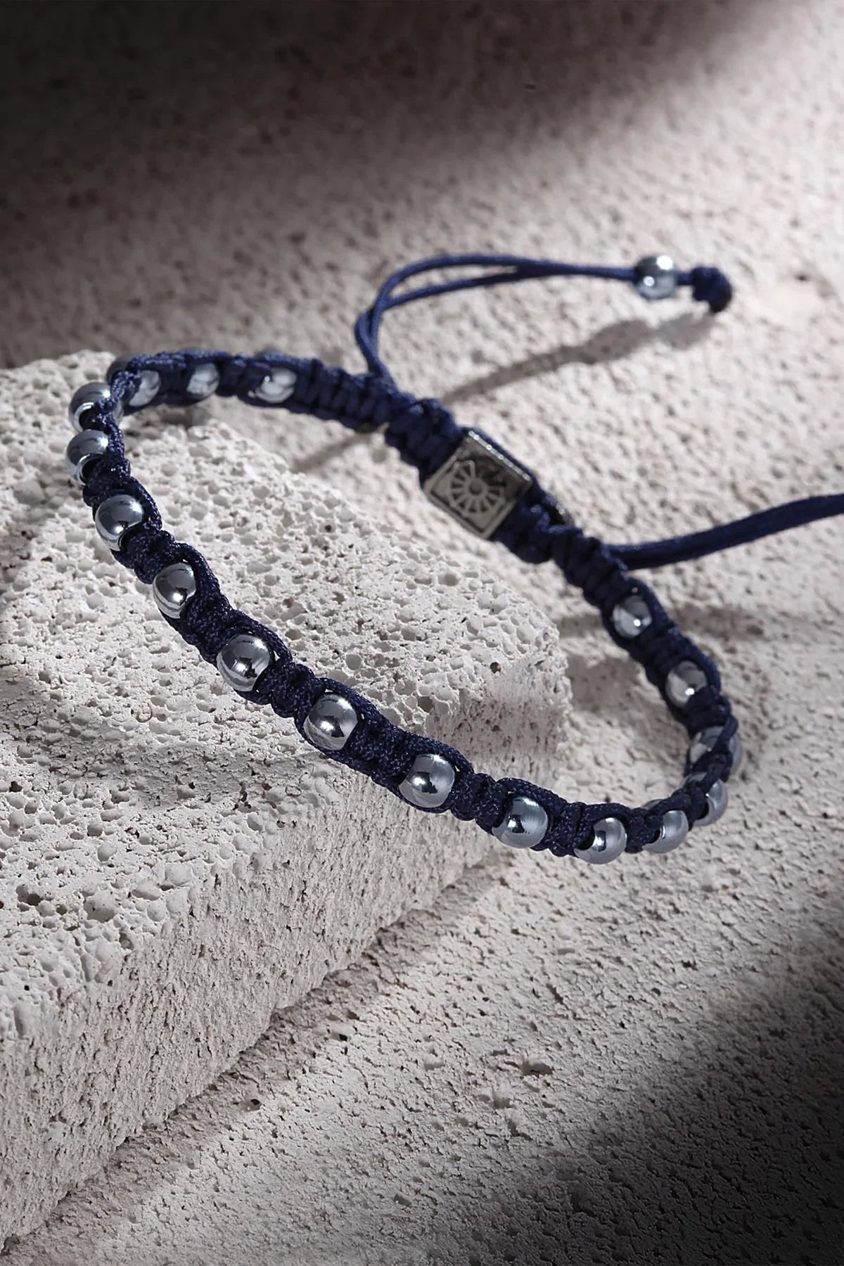 FRNCH Handmade Lacivert Makrome Erkek Bileklik FRJ11148-1248-T