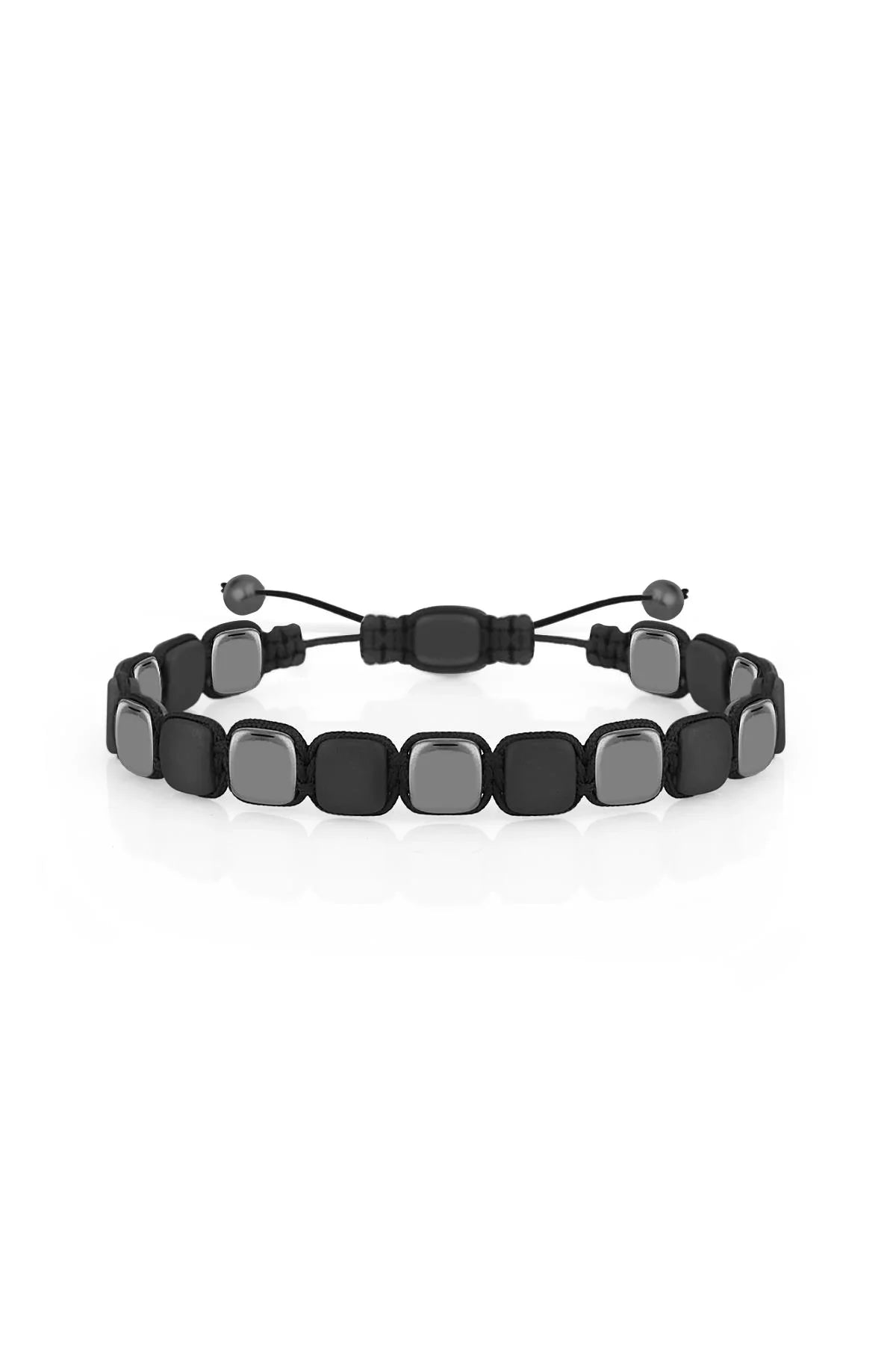 FRNCH Hematit Taşlı Erkek Handmade Makrome Bileklik FRJ11100-1200-B3