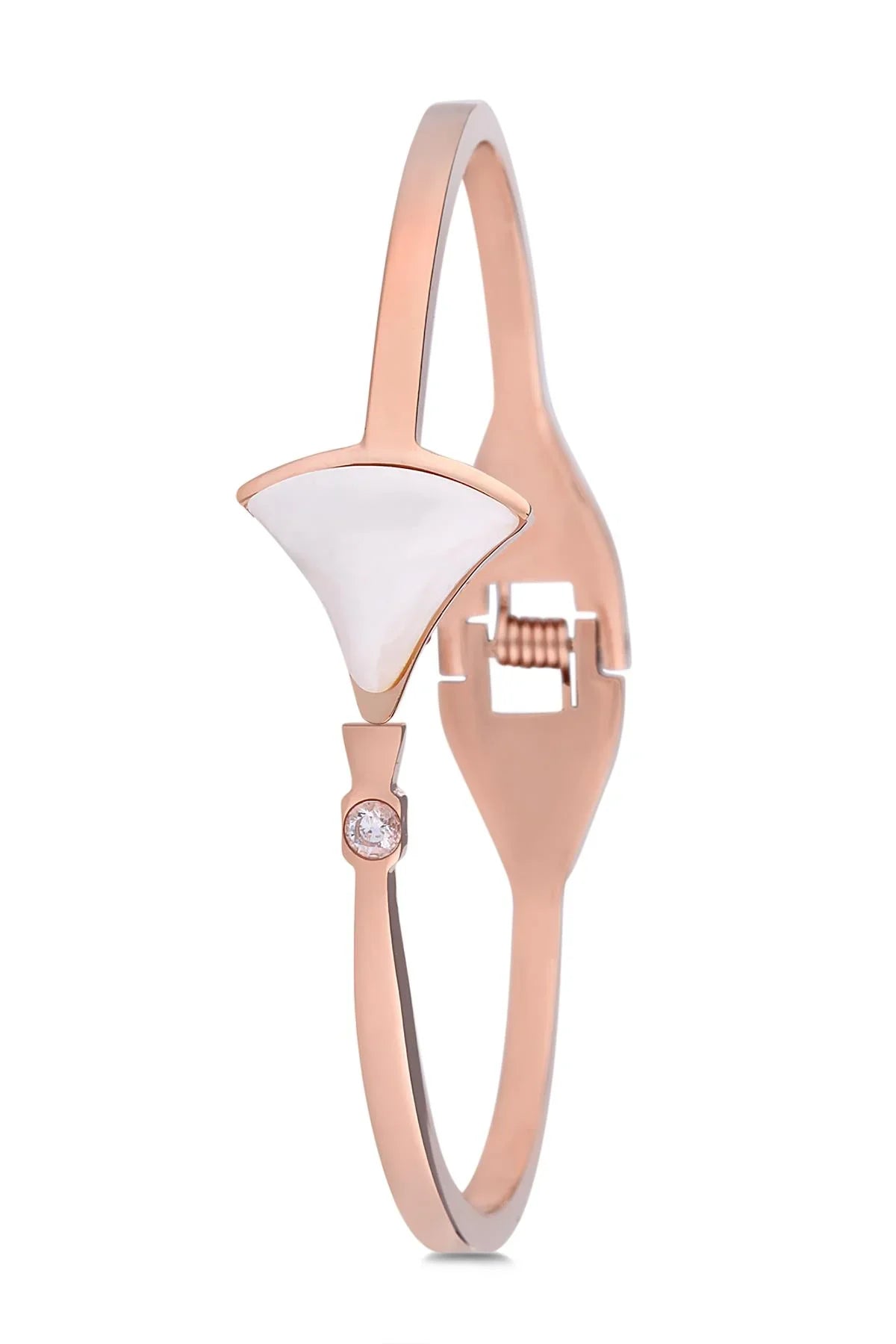 FRNCH Kadın Çelik Beyaz Desenli Rose Bileklik FRJ10914-1014-C